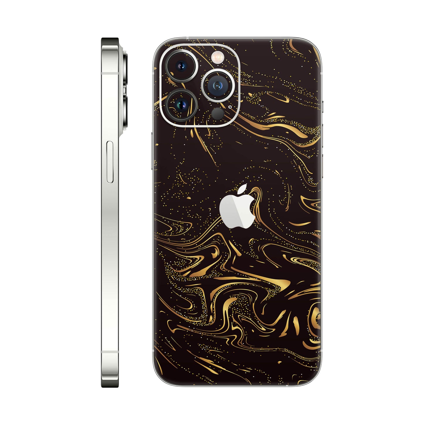 Folie de protectie iPhone 13 Pro Max, eSkins Signature, Golden Noir