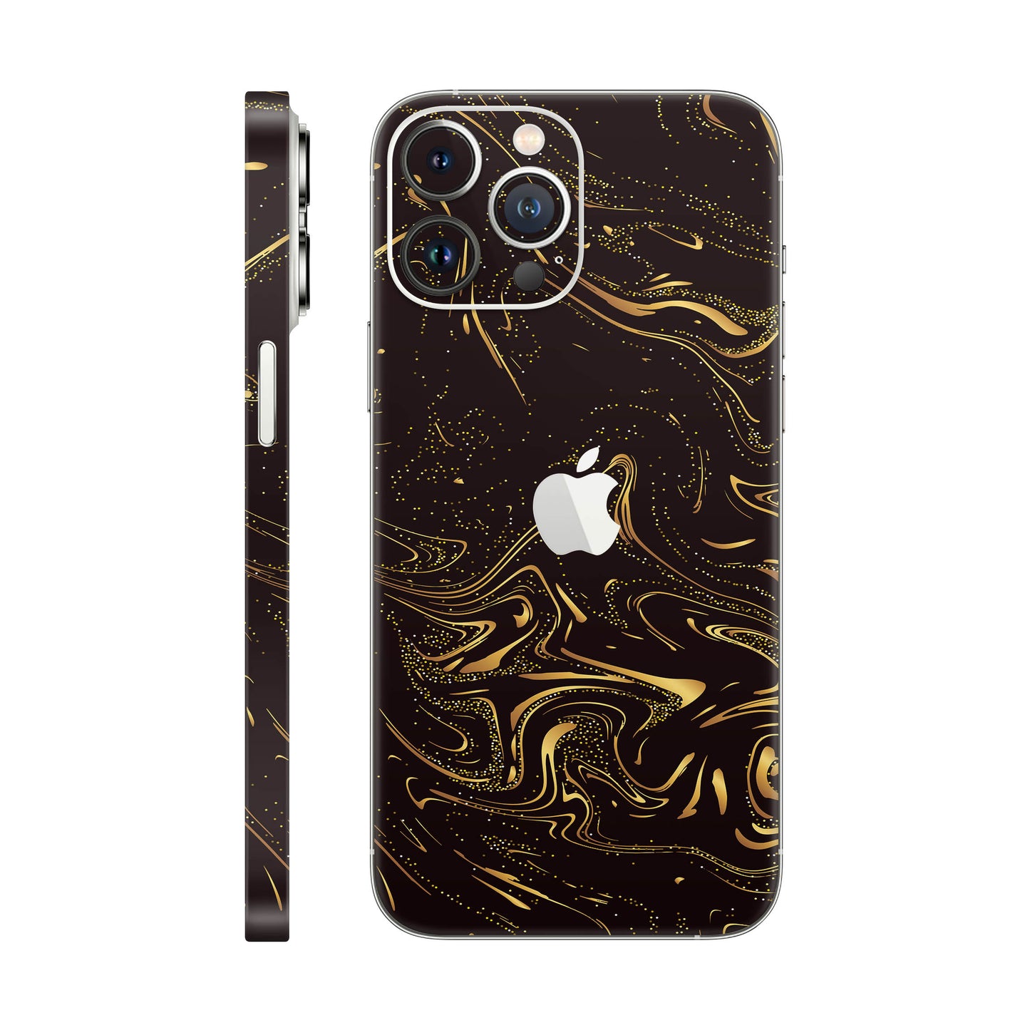 Folie de protectie iPhone 13 Pro Max, eSkins Signature, Golden Noir