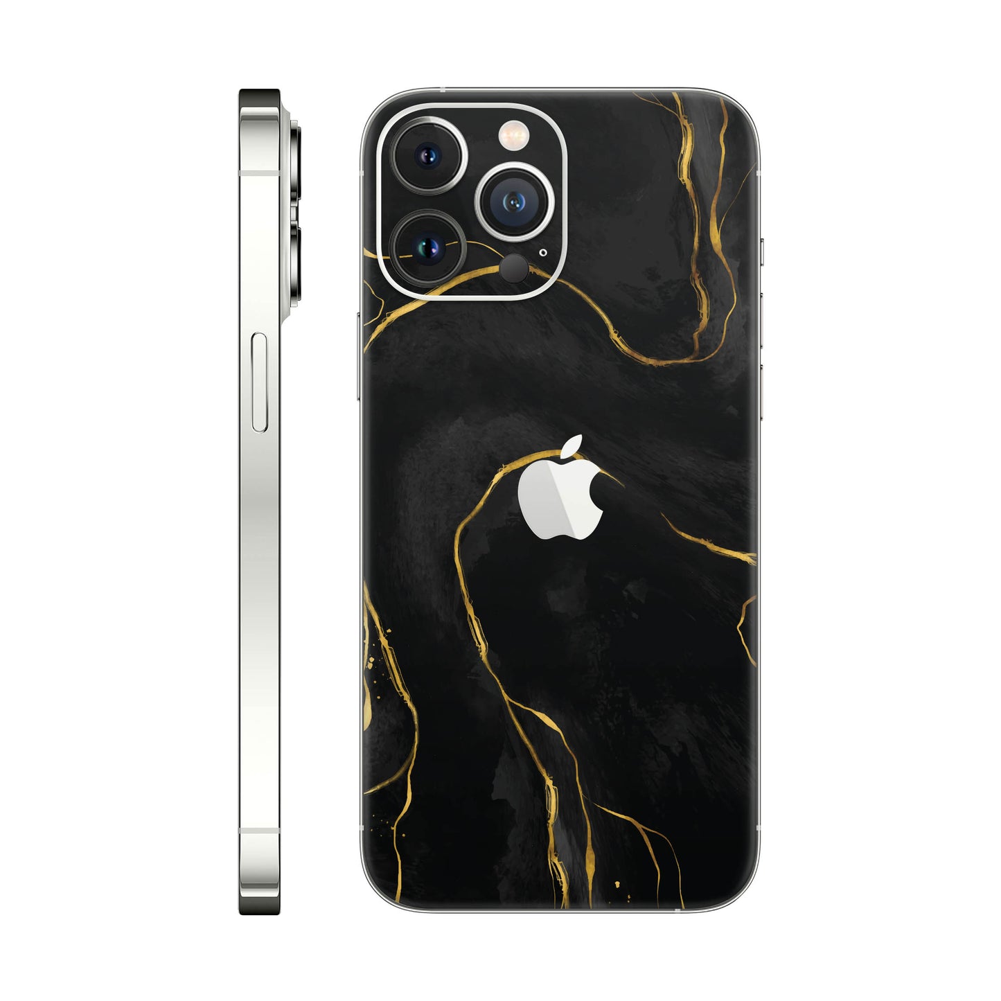 Folie de protectie iPhone 13 Pro Max, eSkins Signature, Skin Golden Onyx