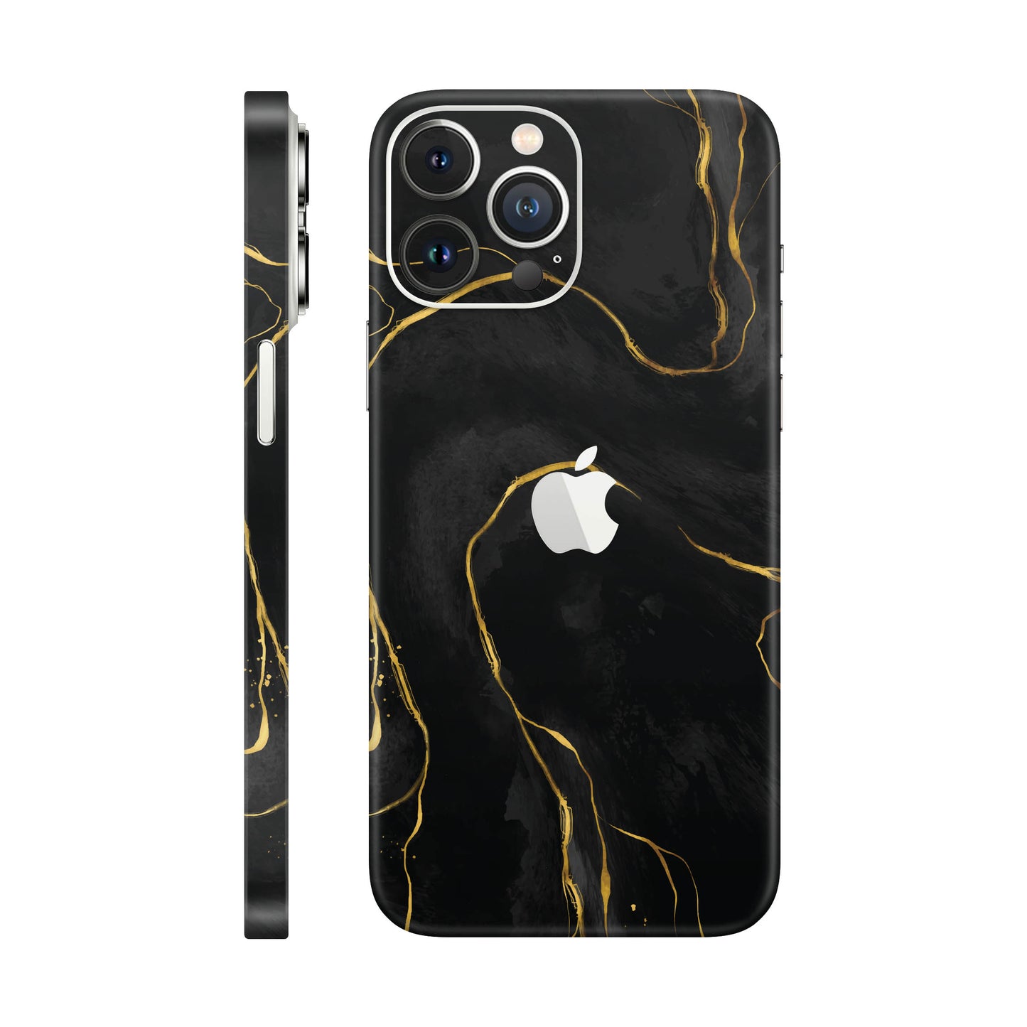 Folie de protectie iPhone 13 Pro Max, eSkins Signature, Skin Golden Onyx