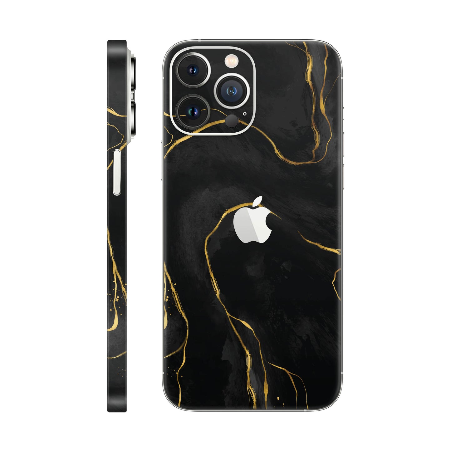 Folie de protectie iPhone 13 Pro Max, eSkins Signature, Skin Golden Onyx