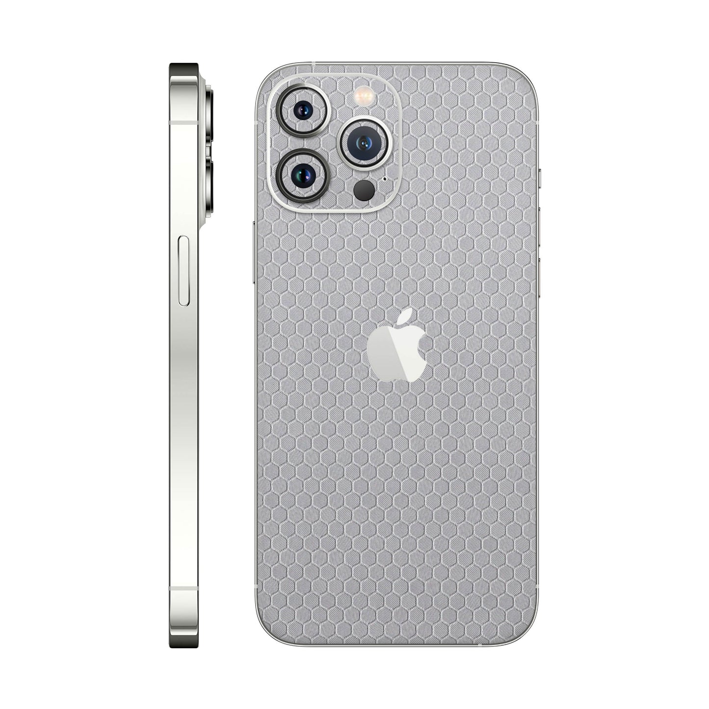 Skin iPhone 13 Pro Max, Honeycomb 3D Grey