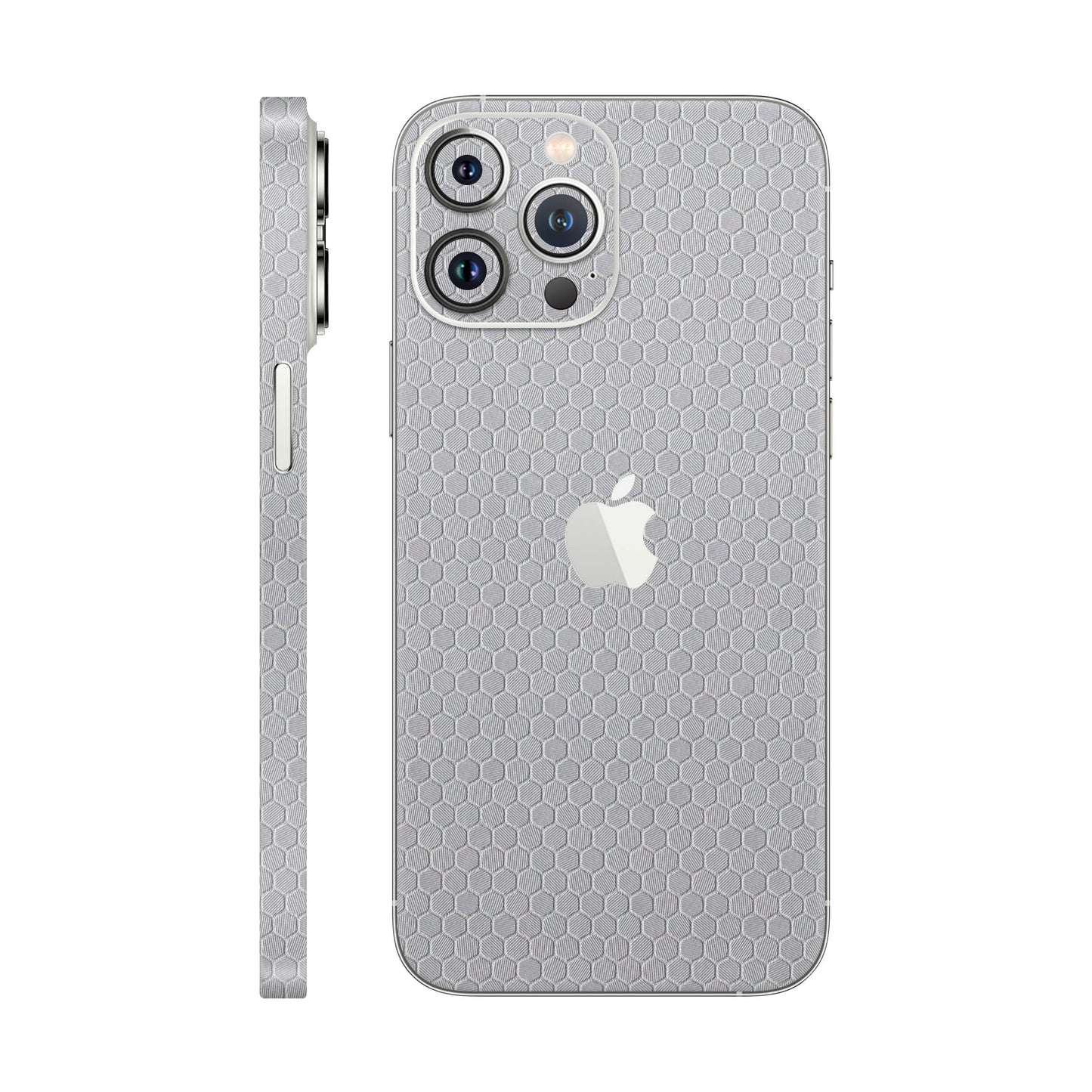 Skin iPhone 13 Pro Max, Honeycomb 3D Grey