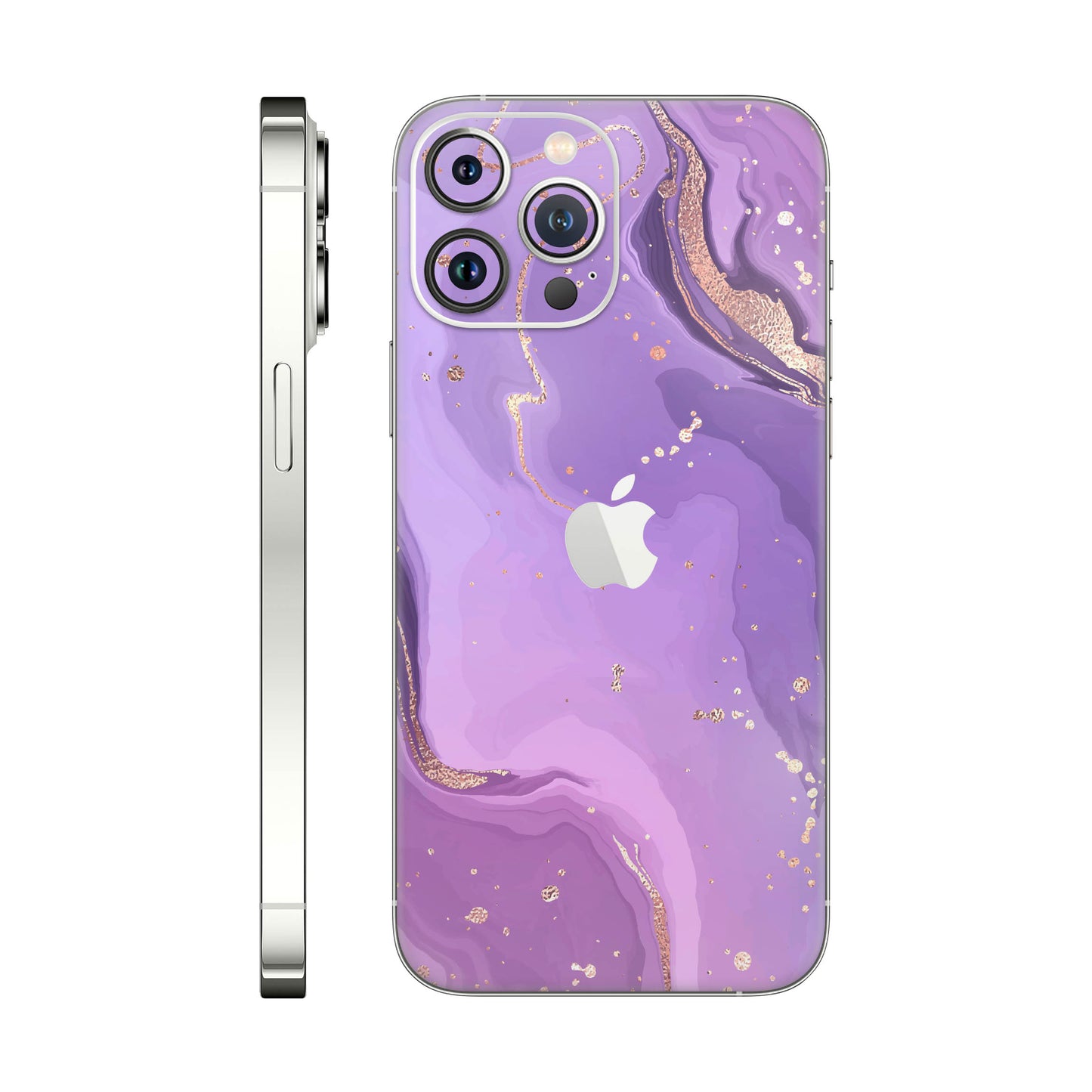Folie de protectie iPhone 13 Pro Max, eSkins Signature, Skin Lavender Swirl