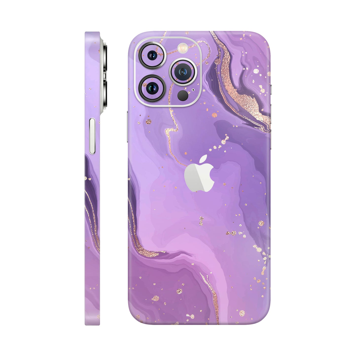 Folie de protectie iPhone 13 Pro Max, eSkins Signature, Skin Lavender Swirl