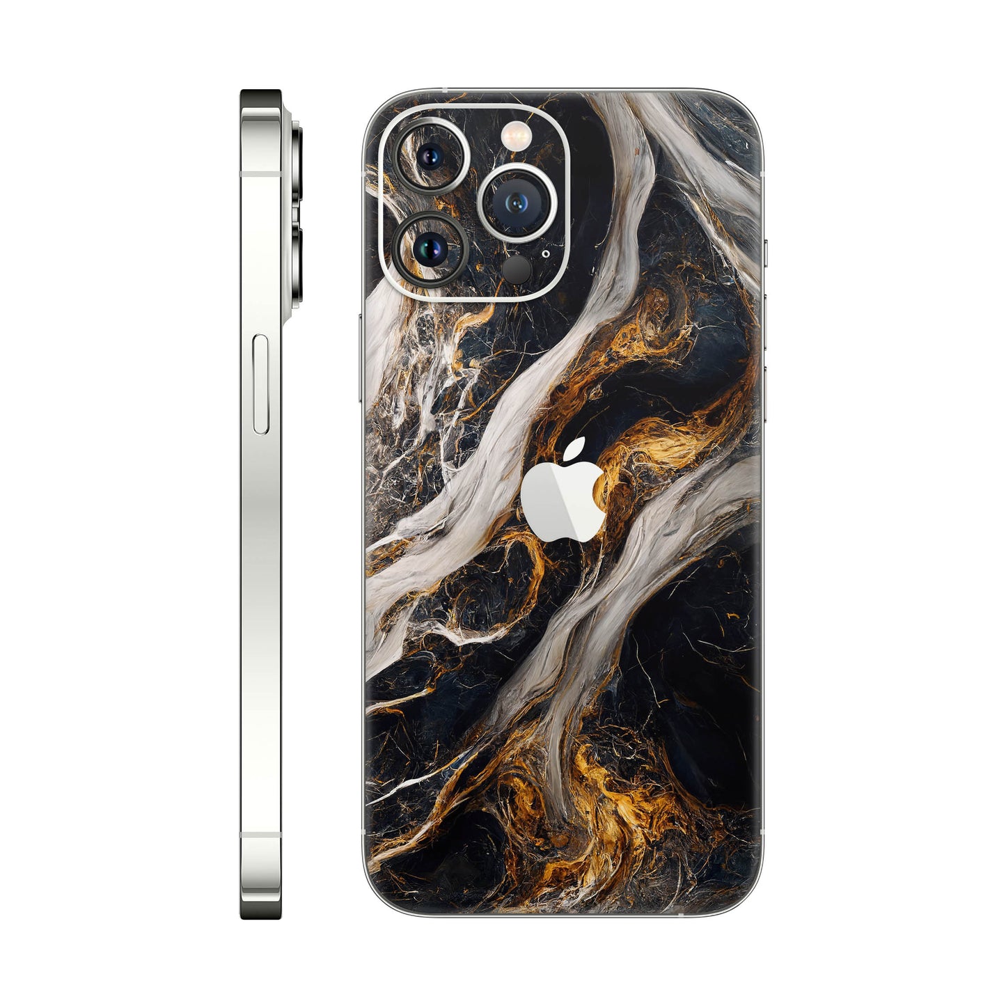 Folie de protectie iPhone 13 Pro Max, eSkins Signature, Skin Luxe Nebula