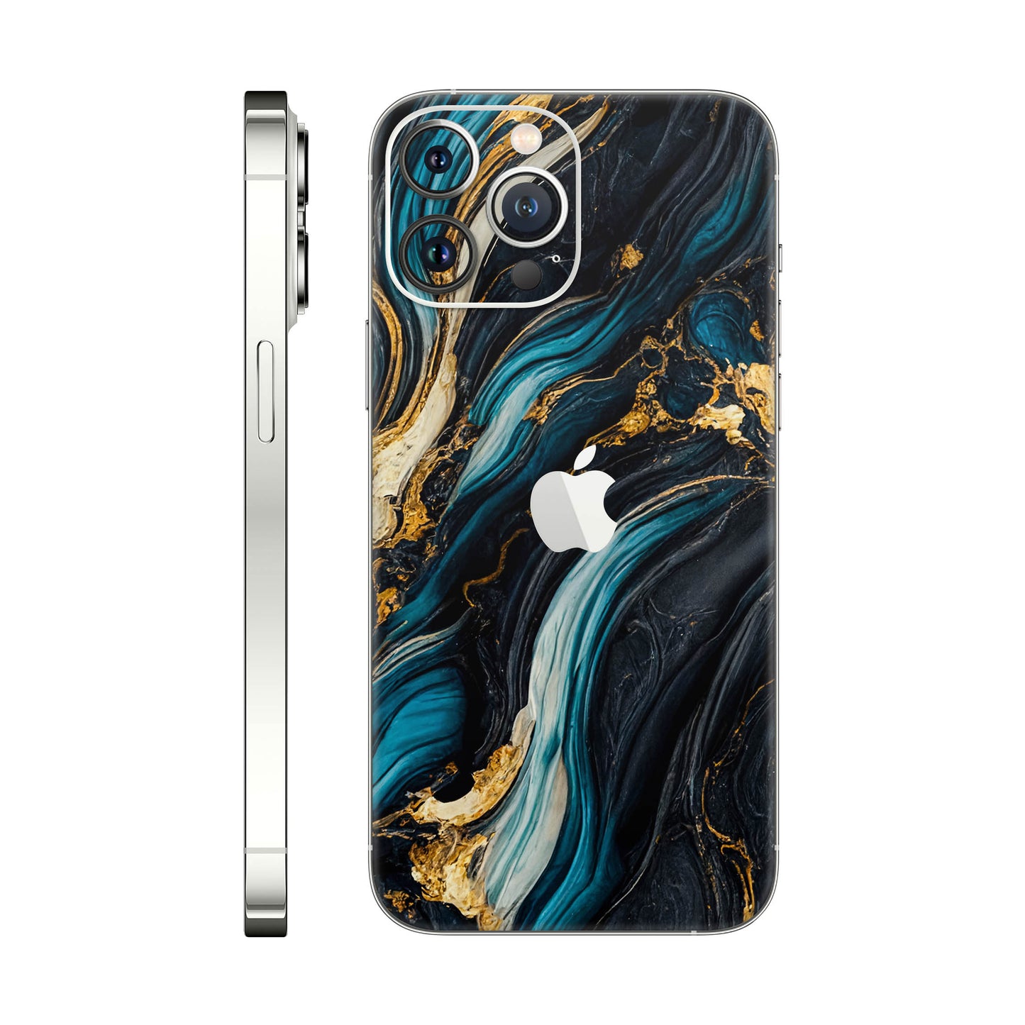 Folie de protectie iPhone 13 Pro Max, eSkins Signature, Mystic Ocean
