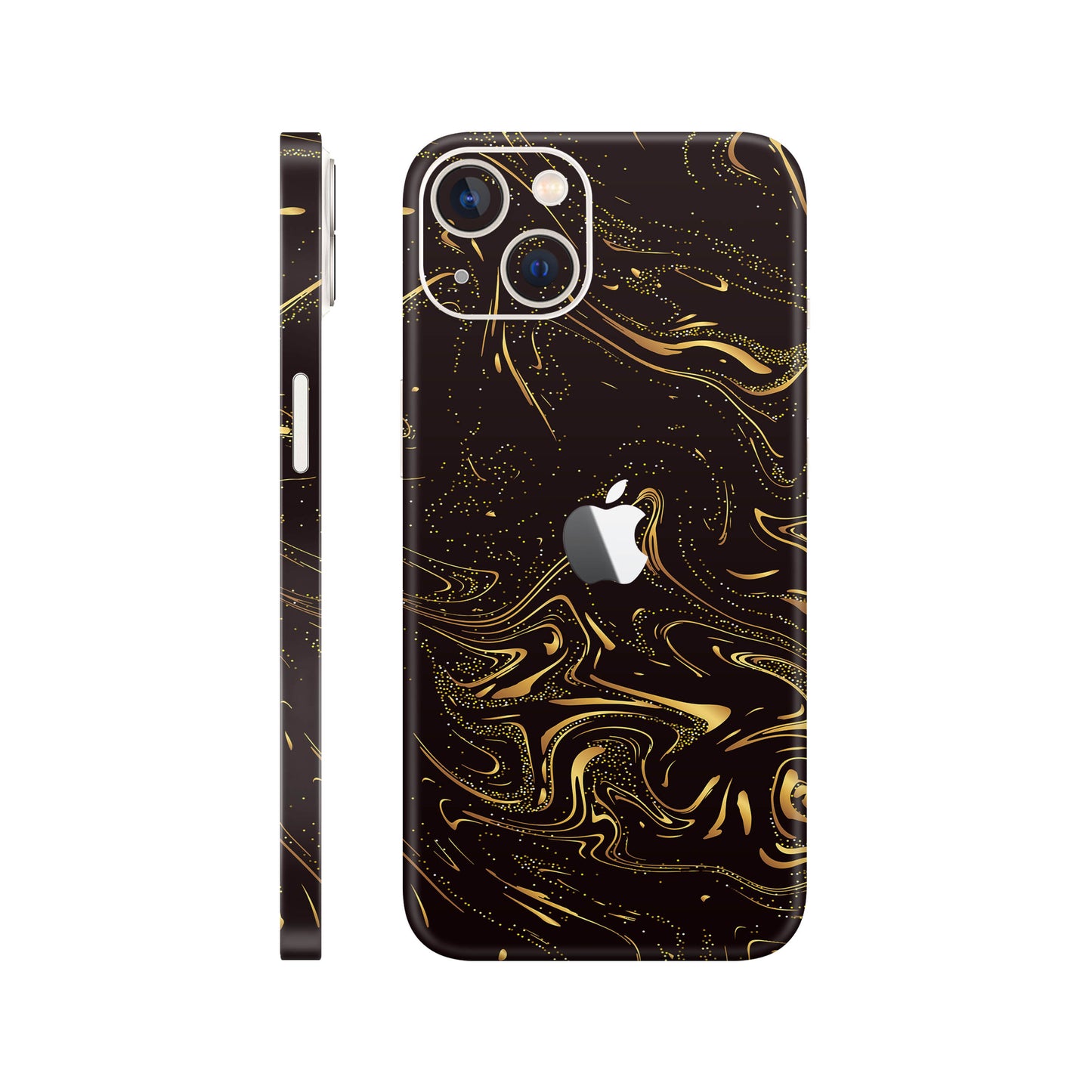 Folie de protectie iPhone 14, eSkins Signature, Golden Noir