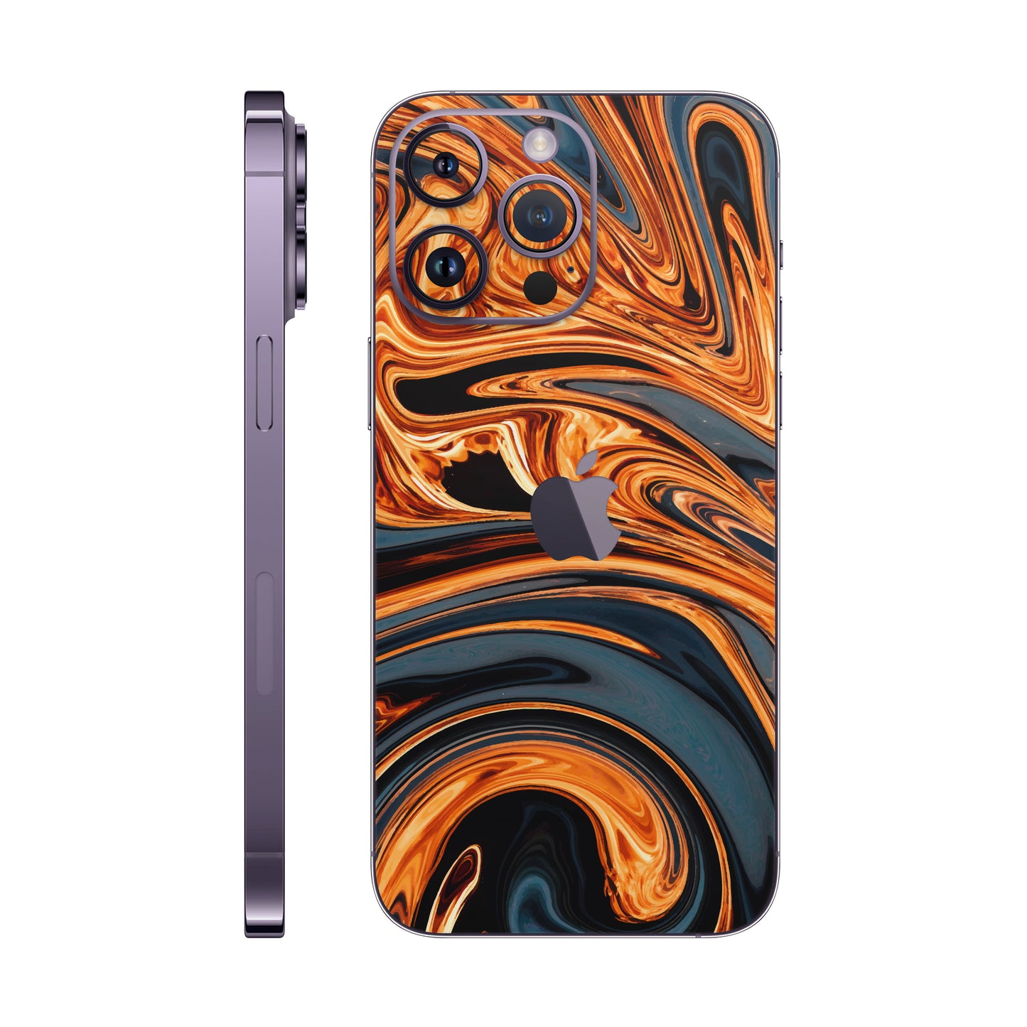 Folie de protectie iPhone 14 Pro Max, eSkins Signature, Skin Amber Blaze