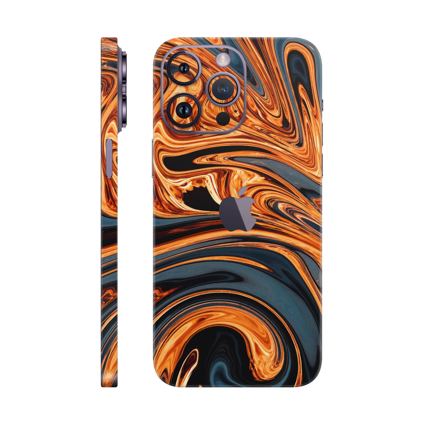 Folie de protectie iPhone 14 Pro Max, eSkins Signature, Skin Amber Blaze