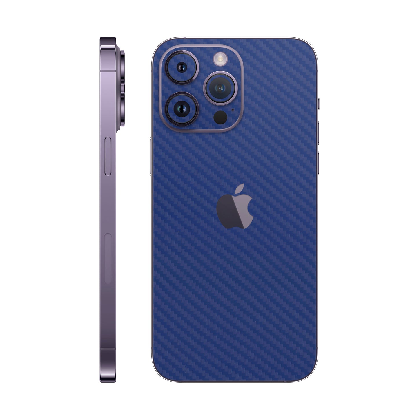 Skin iPhone 14 Pro Max, Carbon 3D Blue