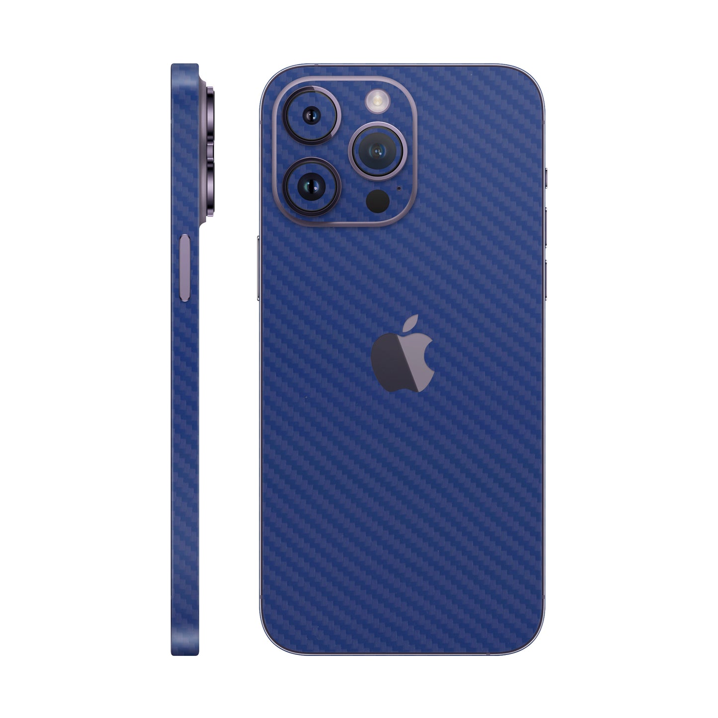 Skin iPhone 14 Pro Max, Carbon 3D Blue
