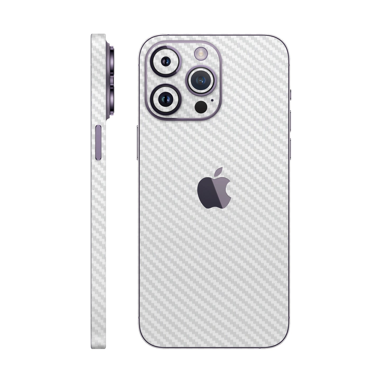 Skin iPhone 14 Pro Max, Carbon 3D White