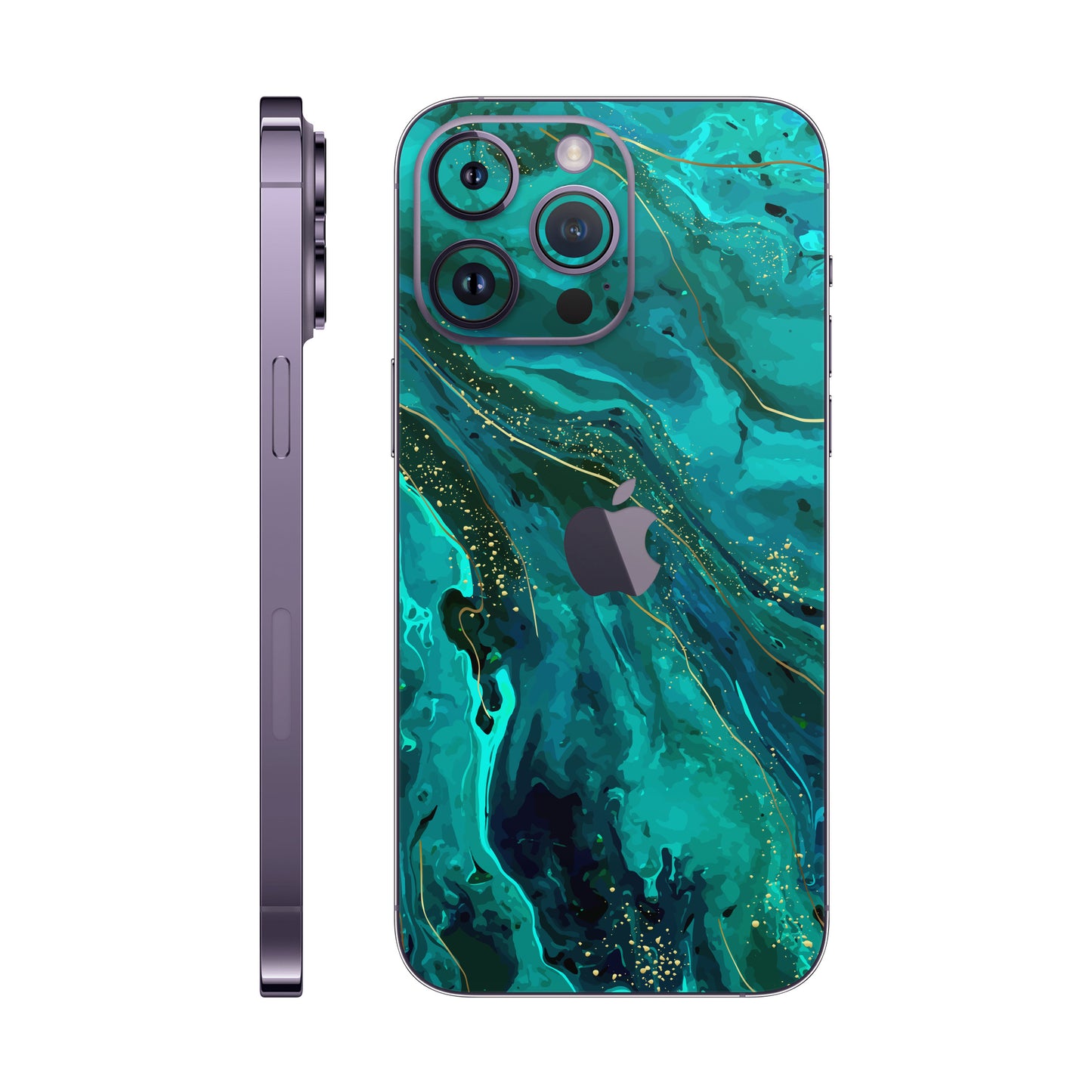Folie de protectie iPhone 14 Pro Max, eSkins Signature, Skin Celestial Lagoon