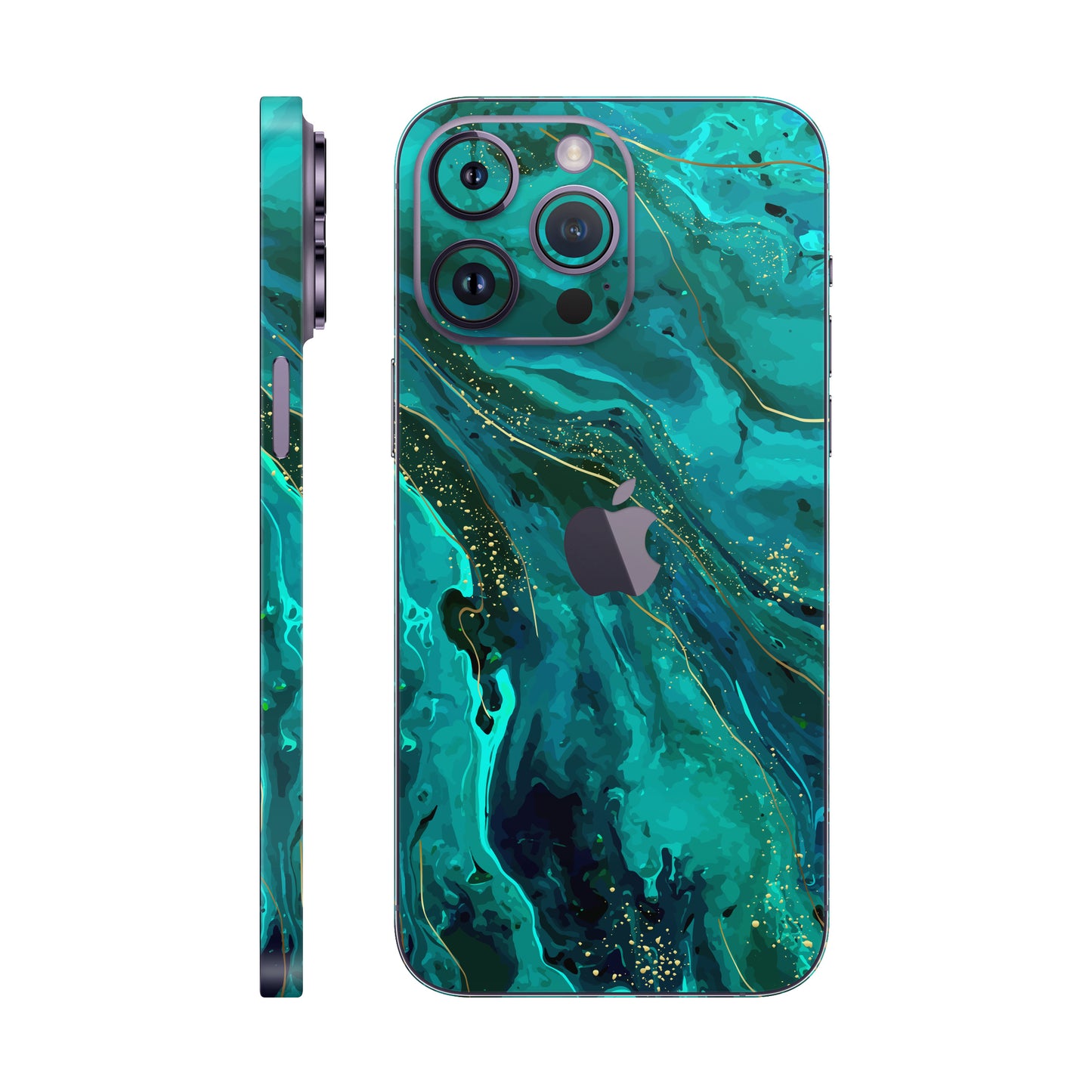Folie de protectie iPhone 14 Pro Max, eSkins Signature, Skin Celestial Lagoon