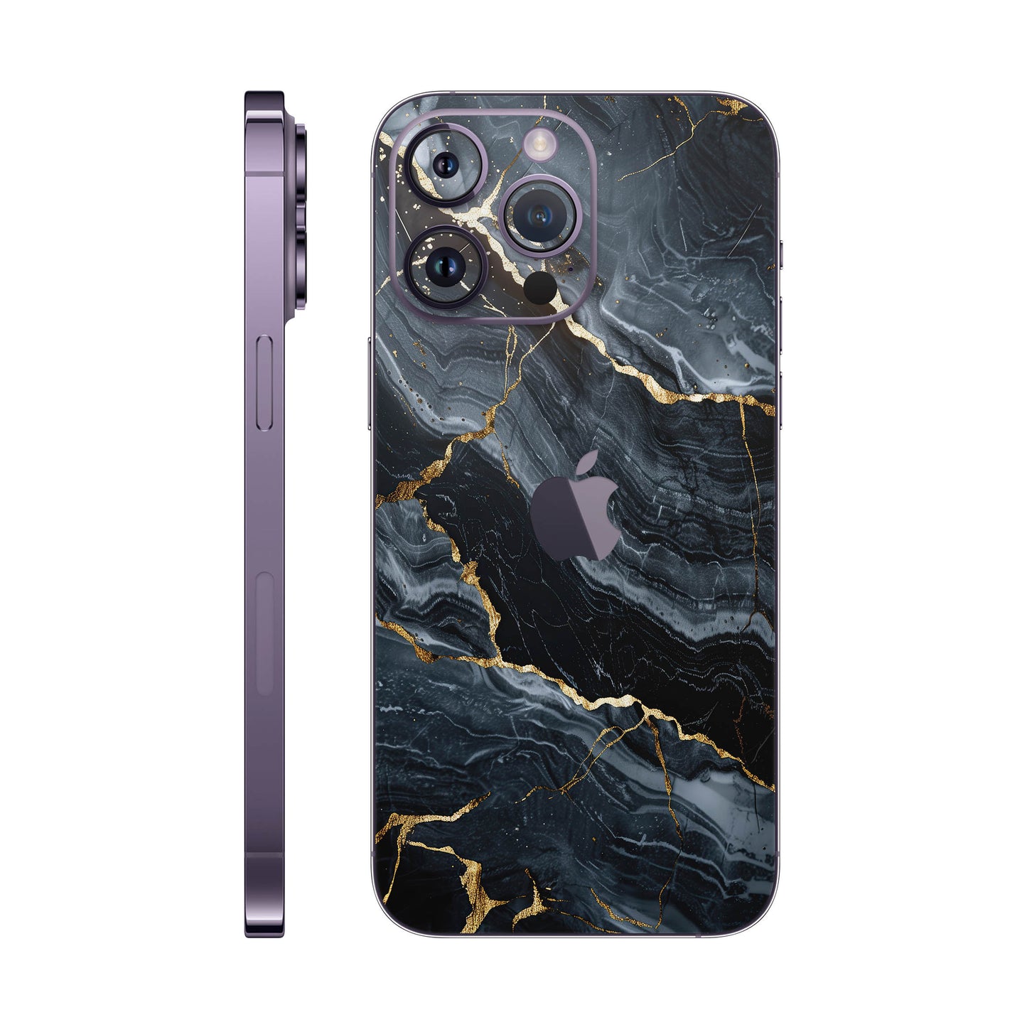 Folie de protectie iPhone 14 Pro Max, eSkins Signature, Skin Gilded Abyss