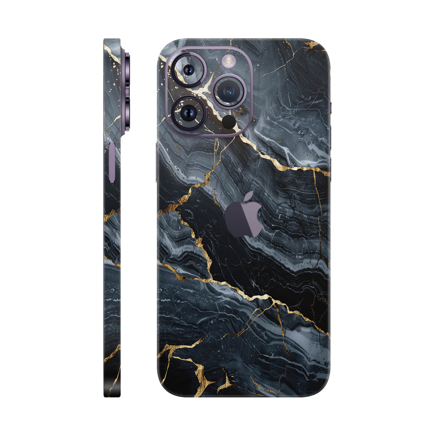 Folie de protectie iPhone 14 Pro Max, eSkins Signature, Skin Gilded Abyss
