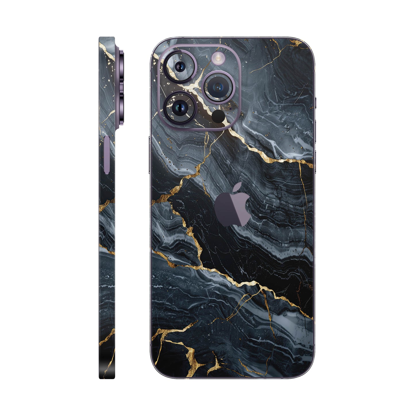Folie de protectie iPhone 14 Pro Max, eSkins Signature, Skin Gilded Abyss