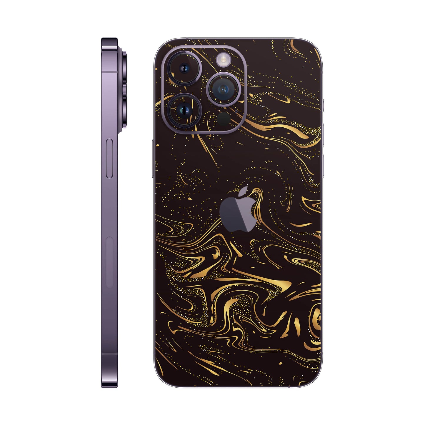 Folie de protectie iPhone 14 Pro Max, eSkins Signature, Golden Noir