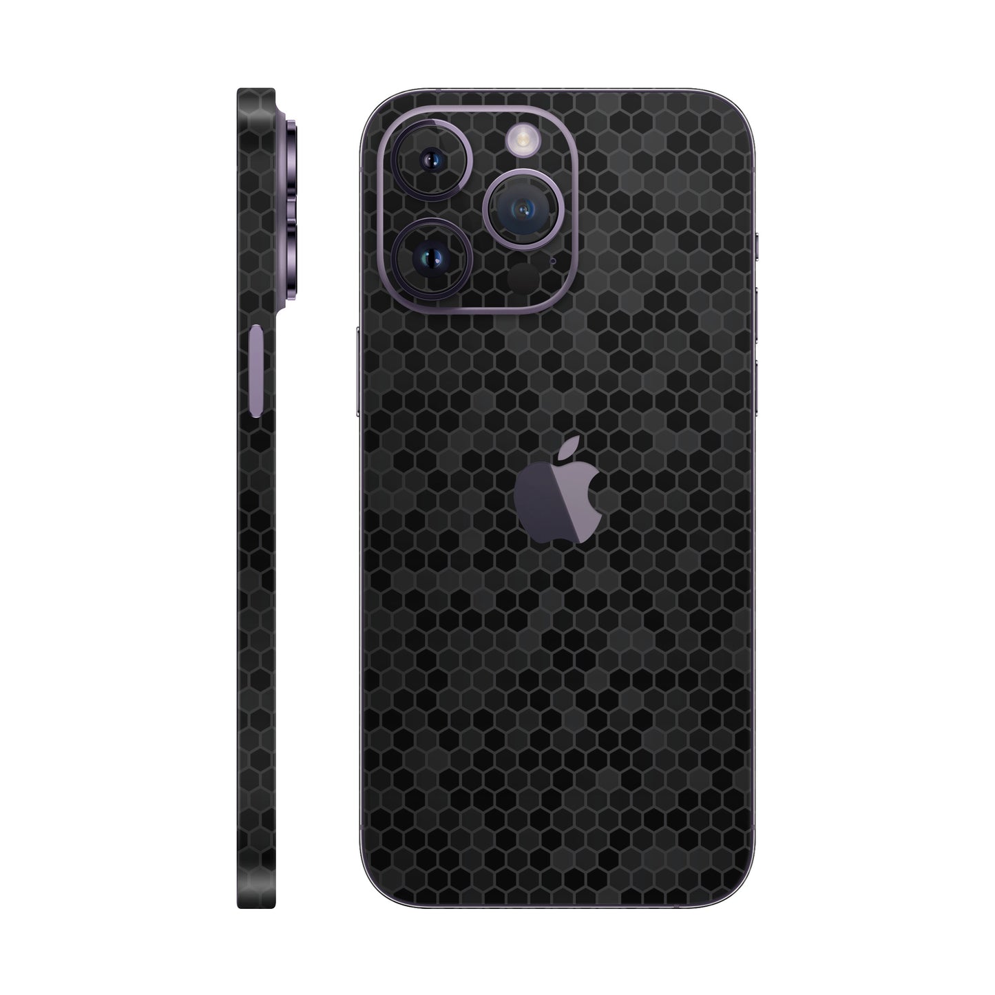Folie de protectie iPhone 14 Pro Max, eSkins Elegans, Skin Honeycomb Negru