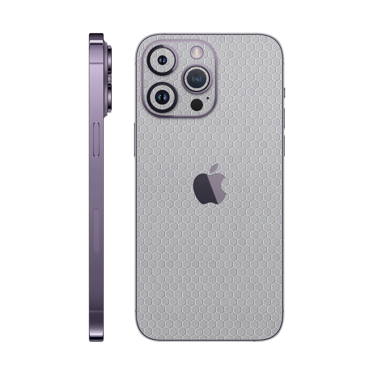 Skin iPhone 14 Pro Max, Honeycomb 3D Grey