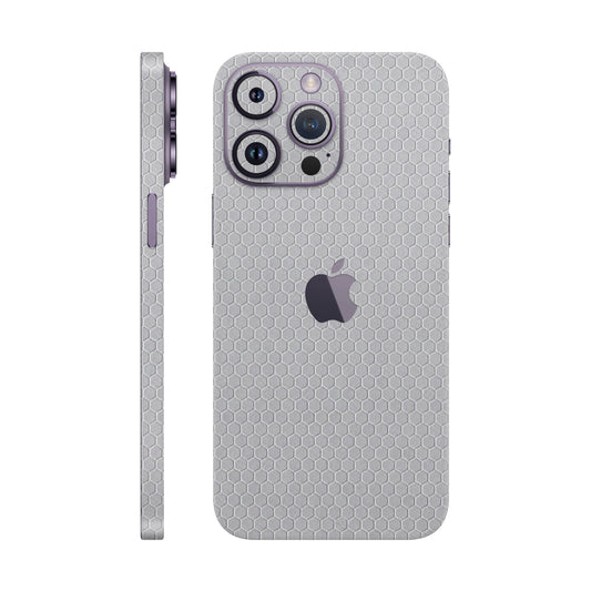 Folie de protectie iPhone 14 Pro Max, eSkins Elegans, Skin Honeycomb Gri