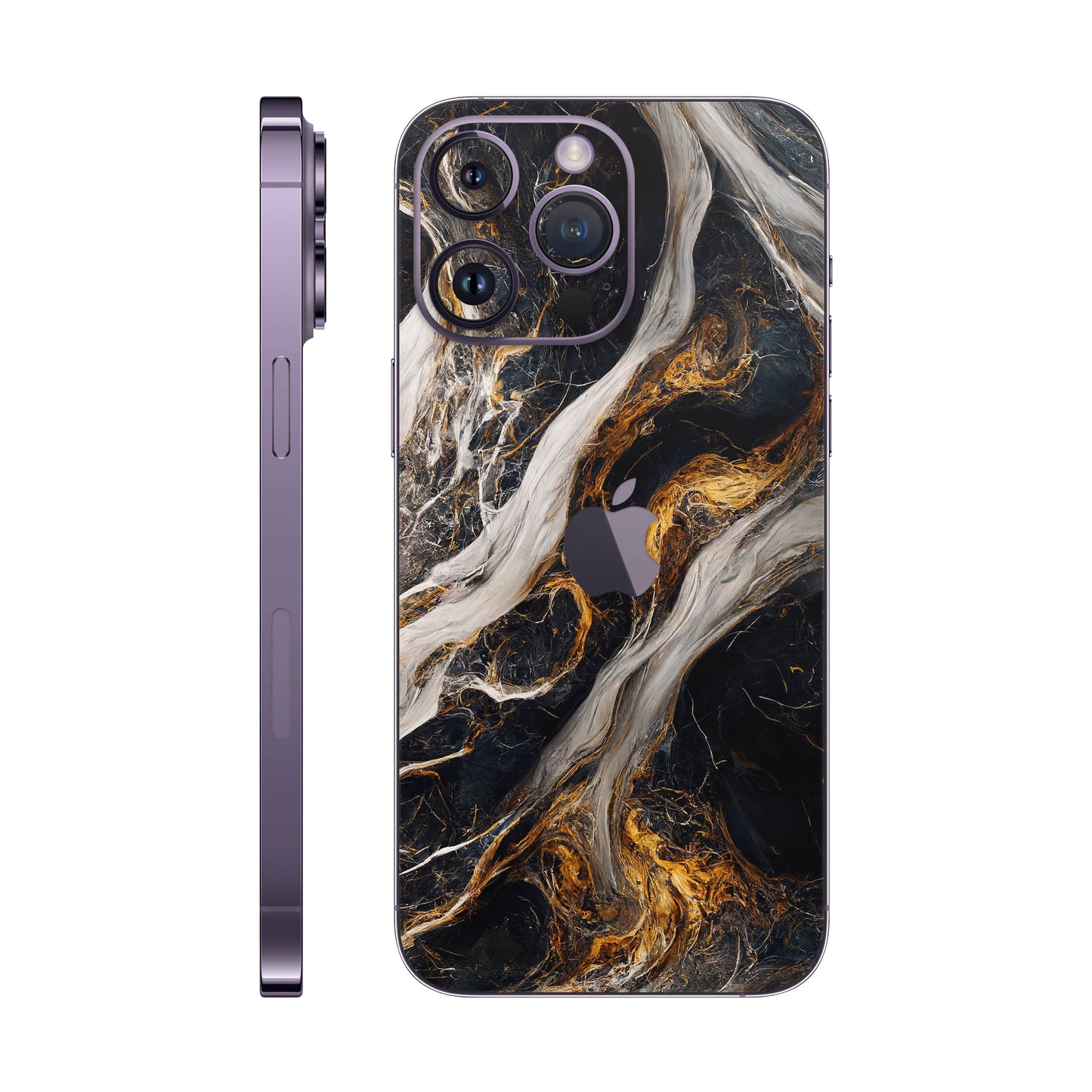 Folie de protectie iPhone 14 Pro Max, eSkins Signature, Skin Luxe Nebula