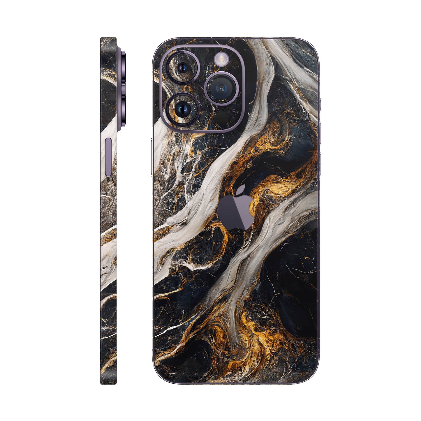 Folie de protectie iPhone 14 Pro Max, eSkins Signature, Skin Luxe Nebula