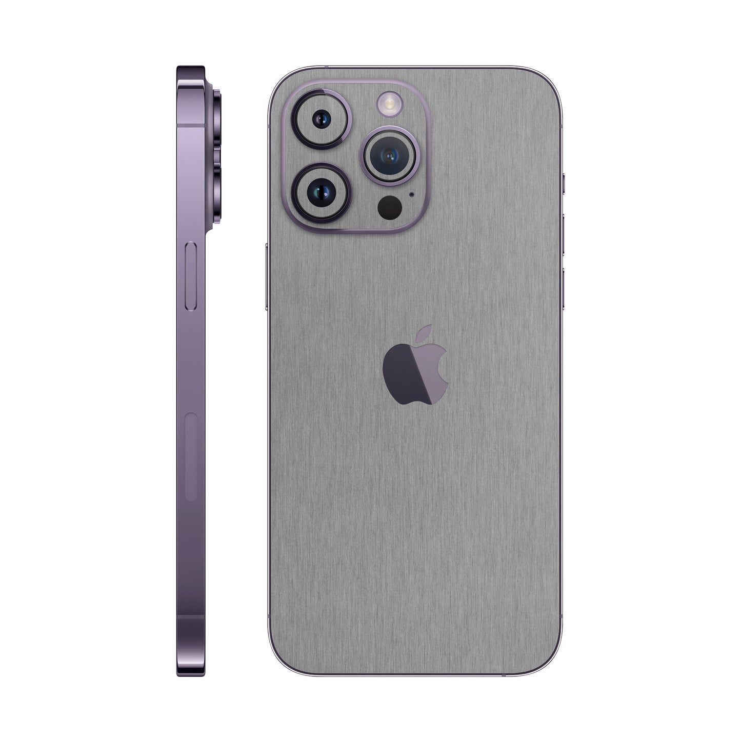 Folie de protectie iPhone 14 Pro Max, eSkins Elegans, Skin Metalic Grafit