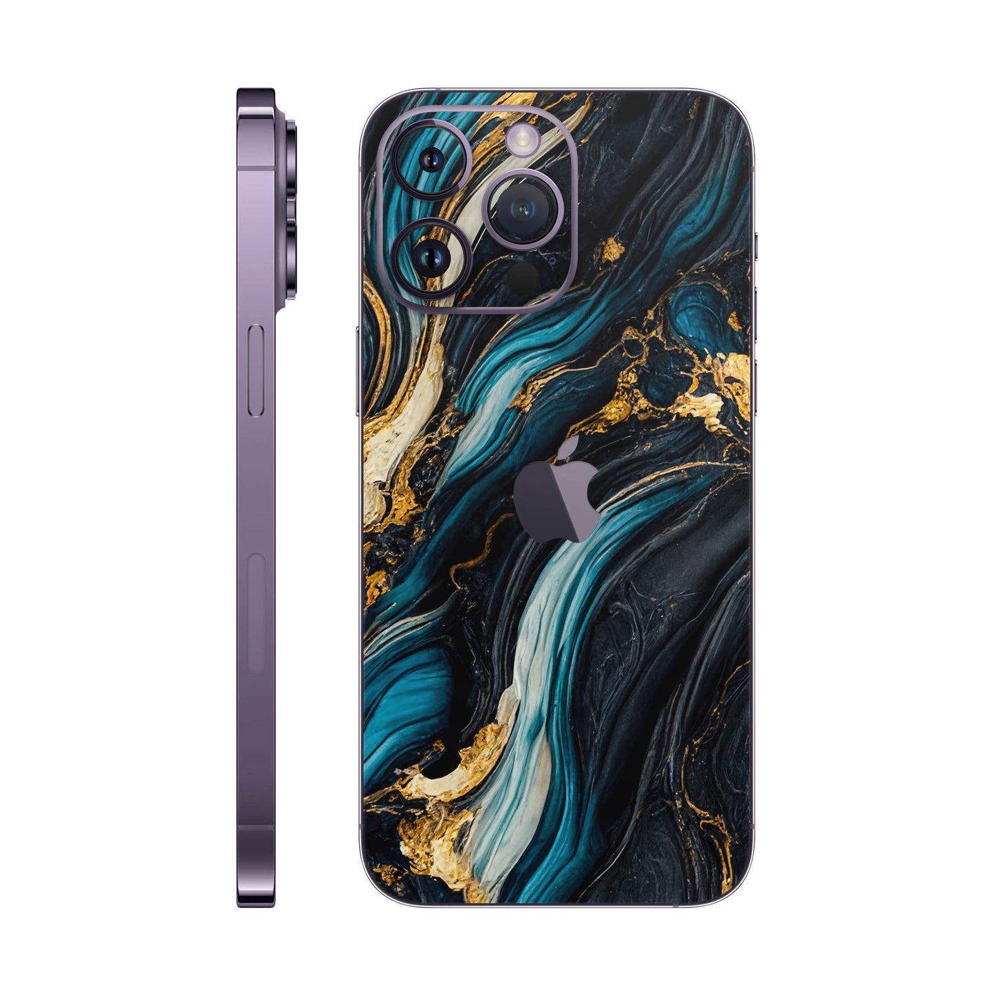 Folie de protectie iPhone 14 Pro Max, eSkins Signature, Mystic Ocean