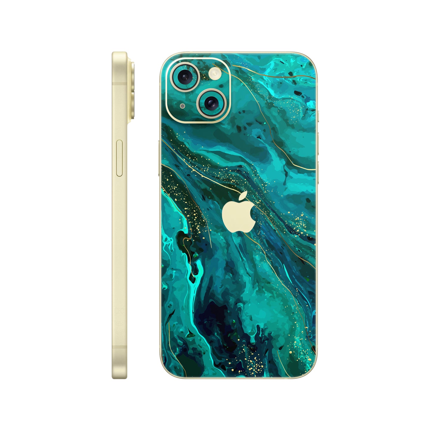 Folie de protectie iPhone 15, eSkins Signature, Skin Celestial Lagoon