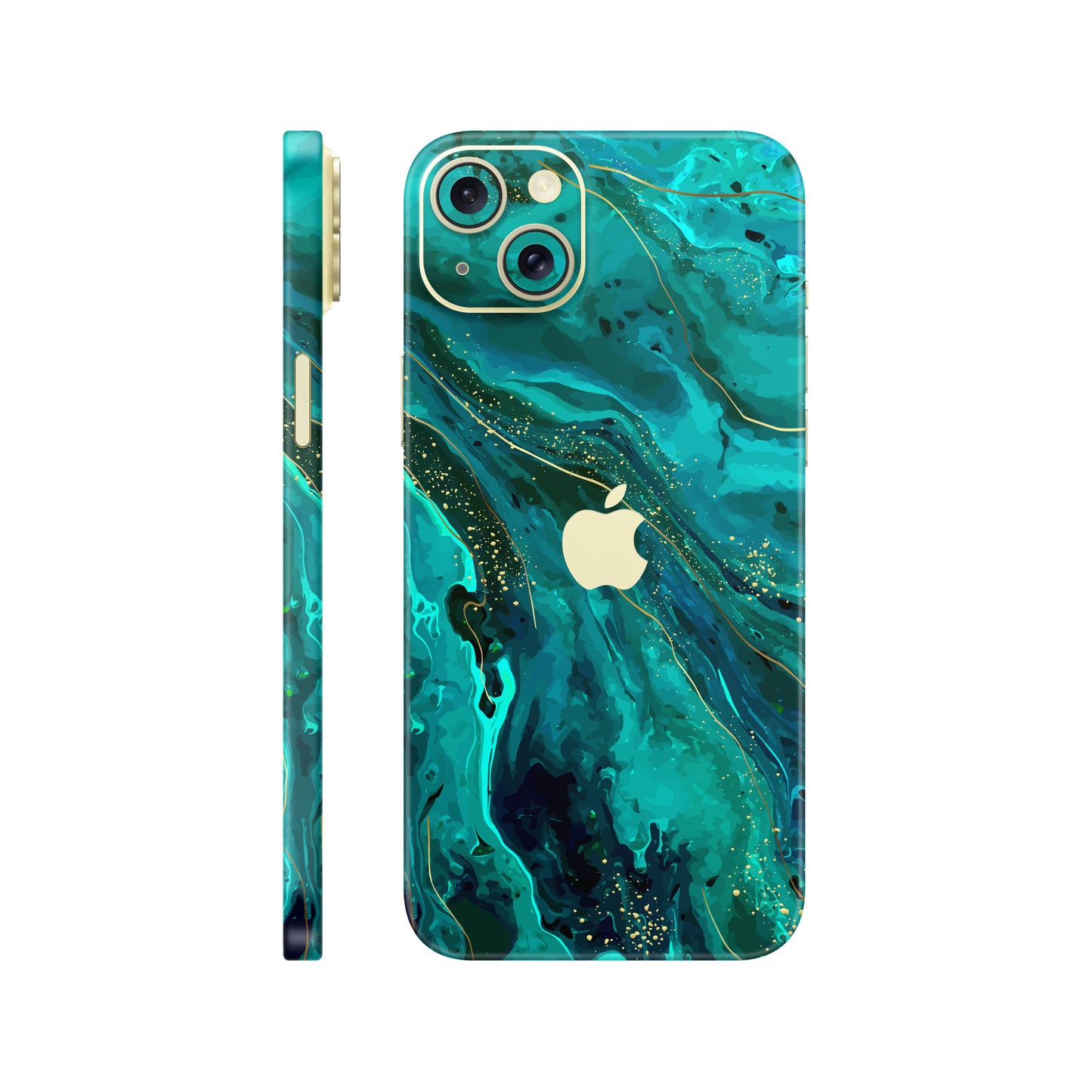 Folie de protectie iPhone 15, eSkins Signature, Skin Celestial Lagoon