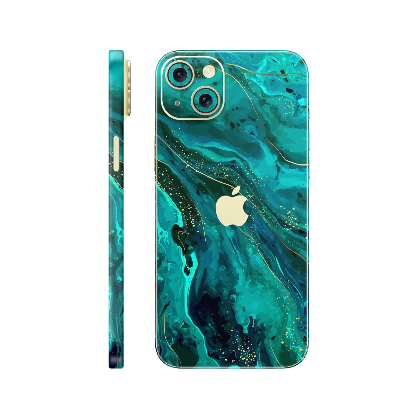 Folie de protectie iPhone 15, eSkins Signature, Skin Celestial Lagoon