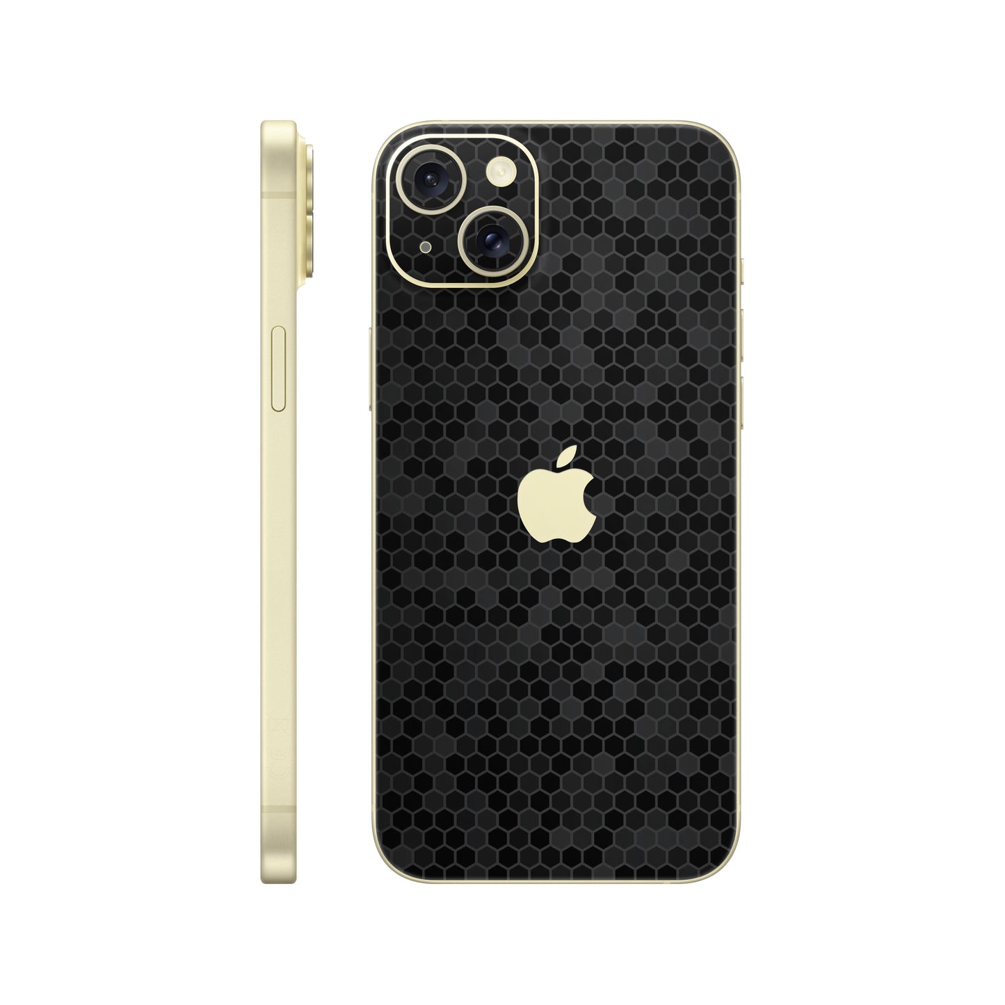Skin iPhone 15, Honeycomb 3D Black