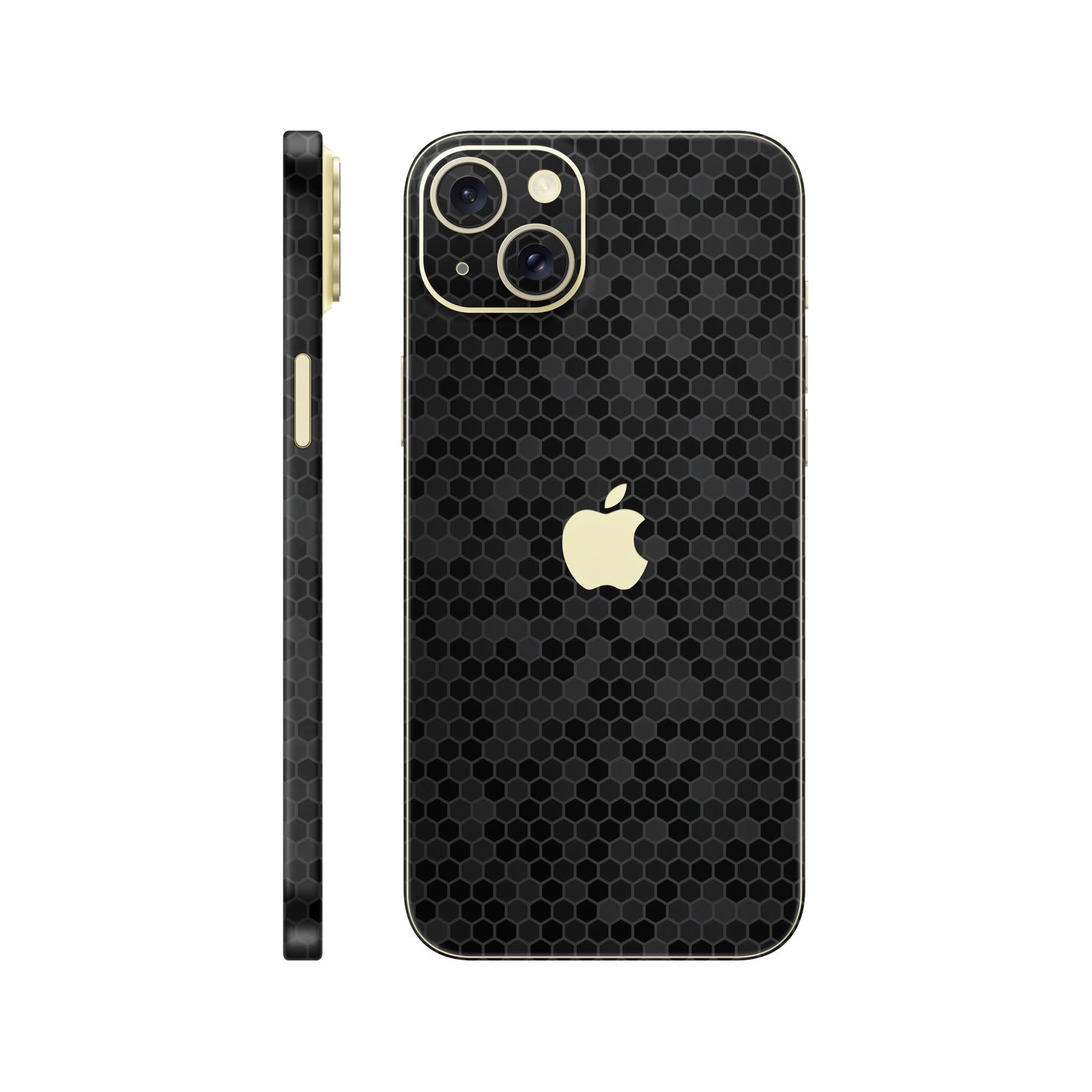 Skin iPhone 15, Honeycomb 3D Black