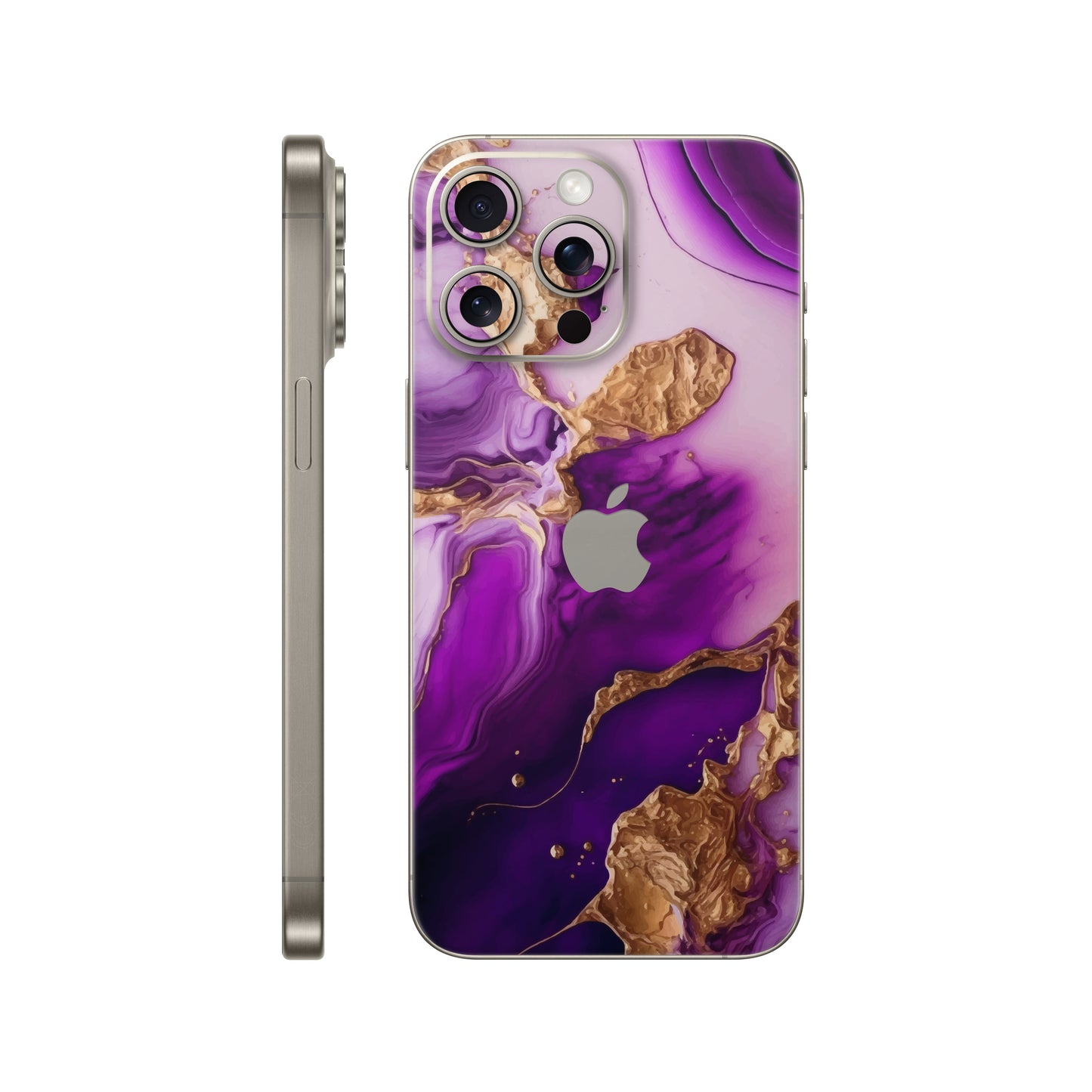 Folie de protectie iPhone 15 Pro, eSkins Signature, Skin Amethyst Dream