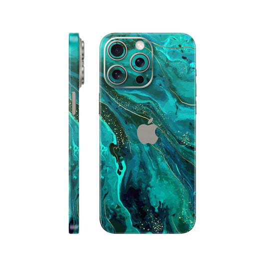 Folie de protectie iPhone 15 Pro, eSkins Signature, Skin Celestial Lagoon
