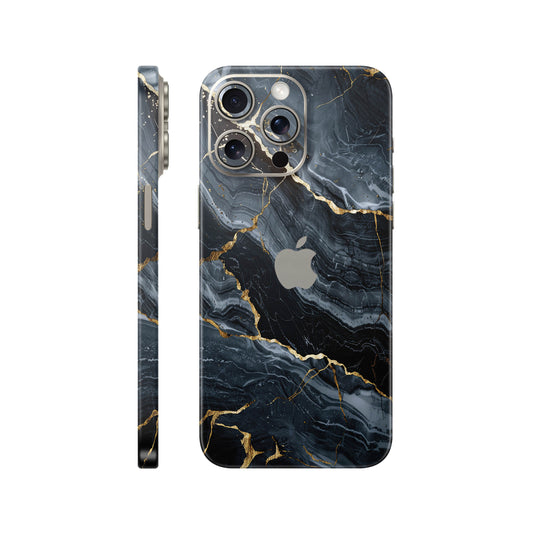 Folie de protectie iPhone 15 Pro, eSkins Signature, Skin Gilded Abyss