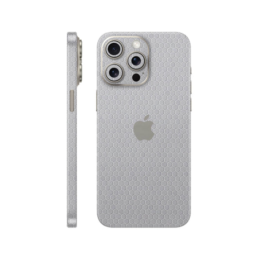 Skin iPhone 15 Pro, Honeycomb 3D Gray 