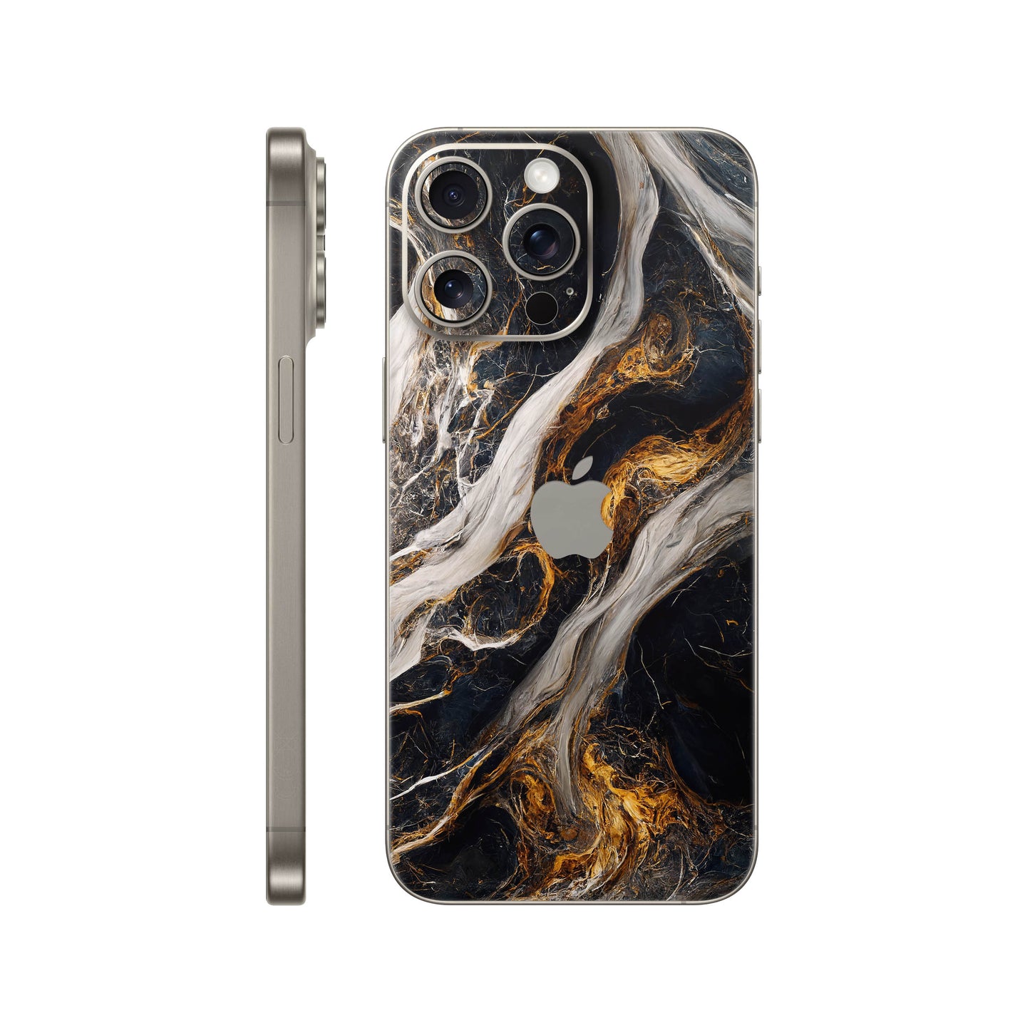 Folie de protectie iPhone 15 Pro, eSkins Signature, Skin Luxe Nebula