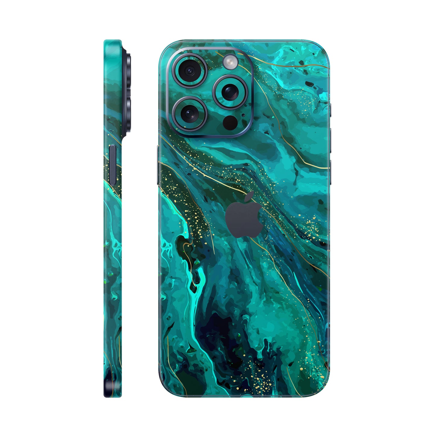 Folie de protectie iPhone 15 Pro Max, eSkins Signature, Skin Celestial Lagoon