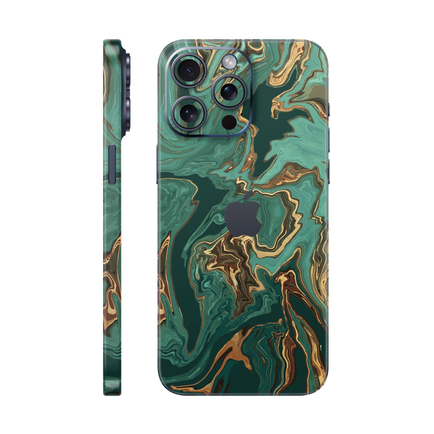 Folie de protectie iPhone 15 Pro Max, eSkins Signature, Skin Emerald Flow