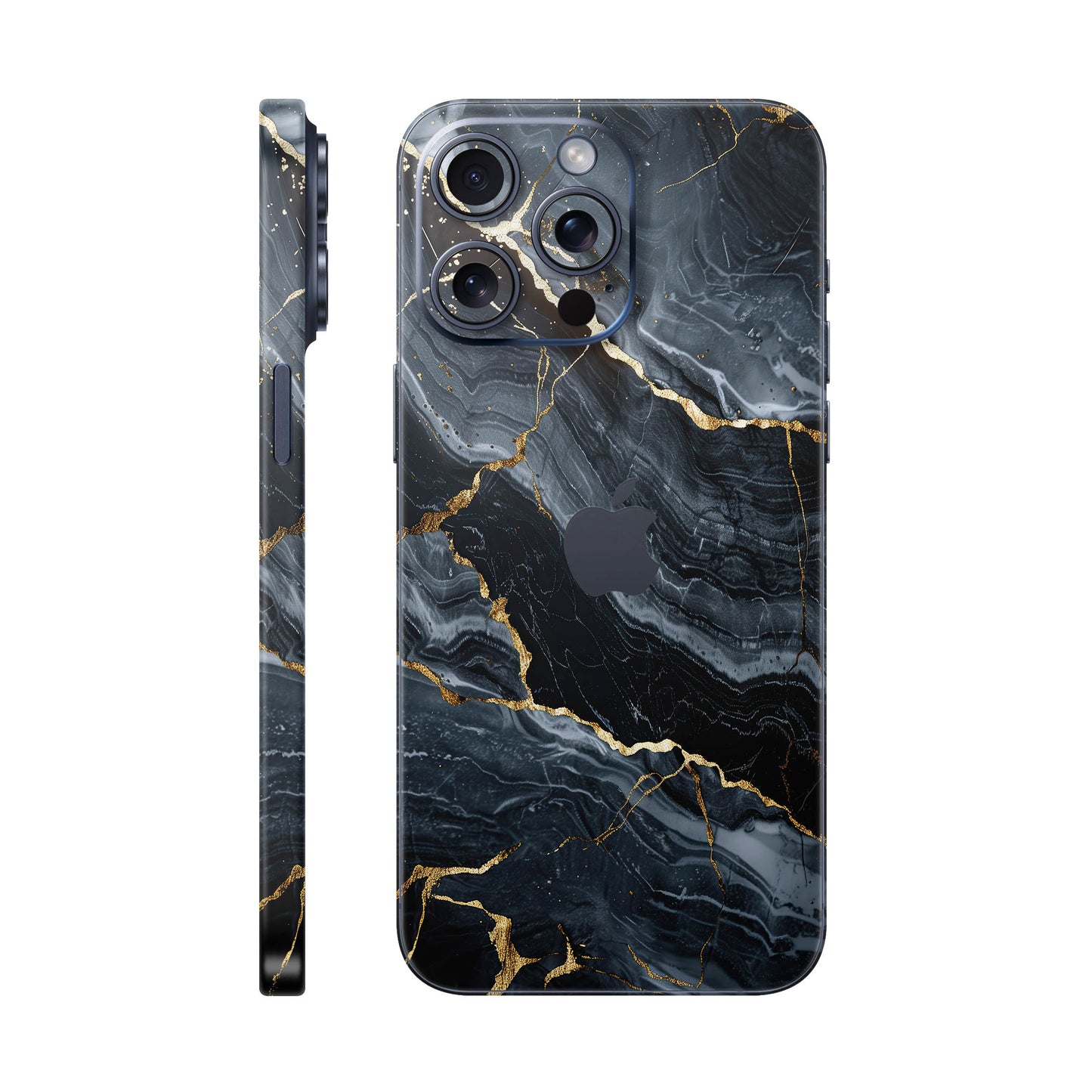 Folie de protectie iPhone 15 Pro Max, eSkins Signature, Skin Gilded Abyss