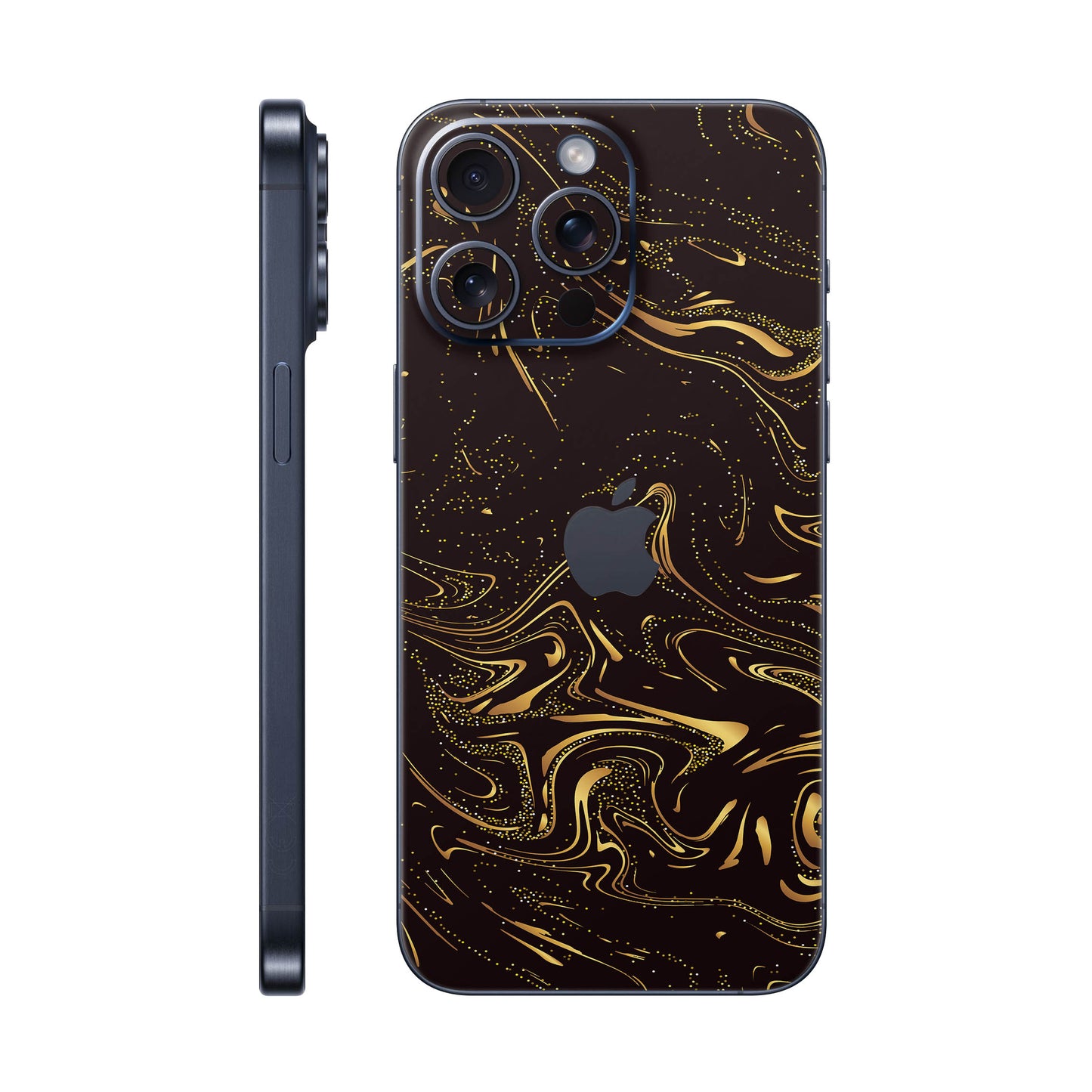 Folie de protectie iPhone 15 Pro Max, eSkins Signature, Golden Noir