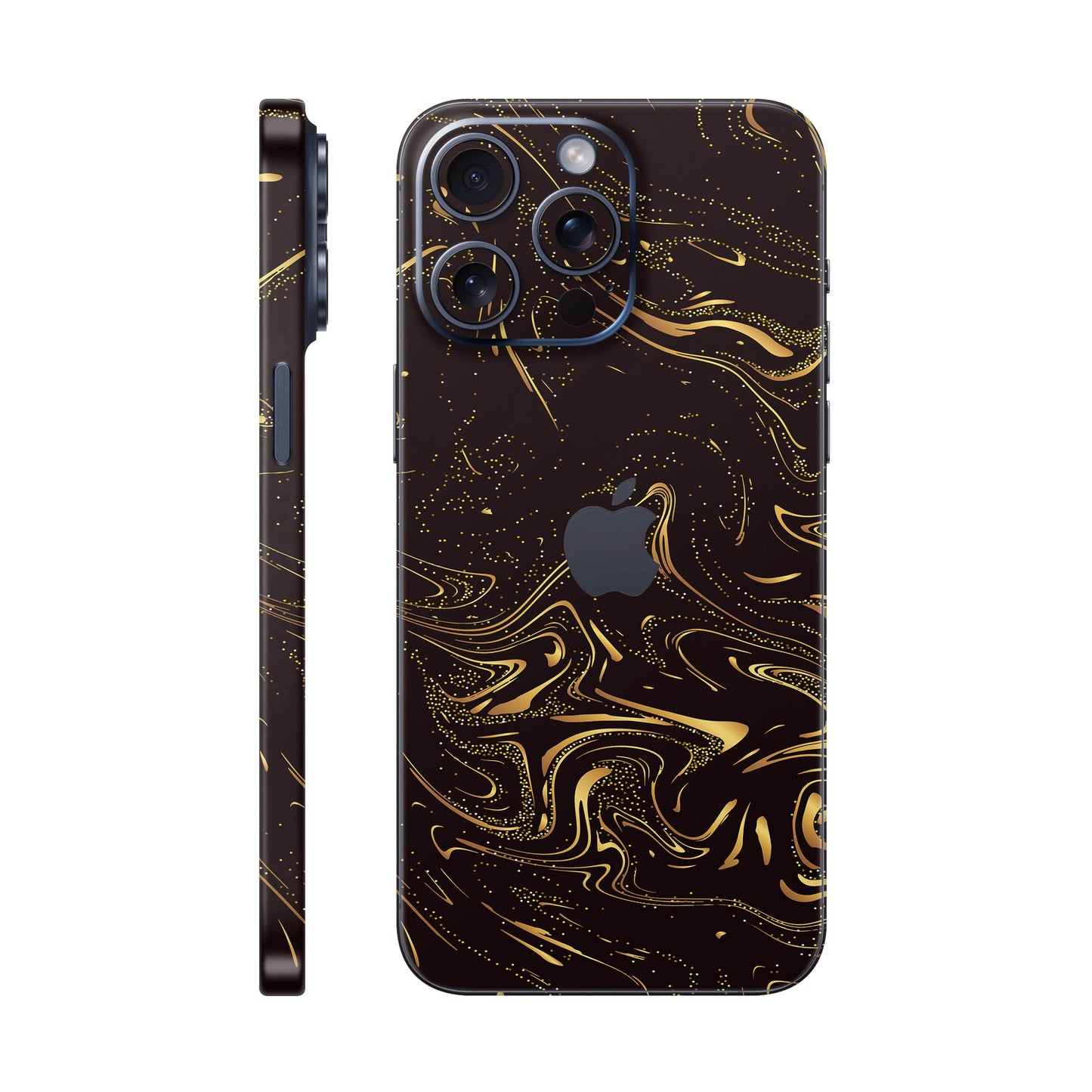 Folie de protectie iPhone 15 Pro Max, eSkins Signature, Golden Noir