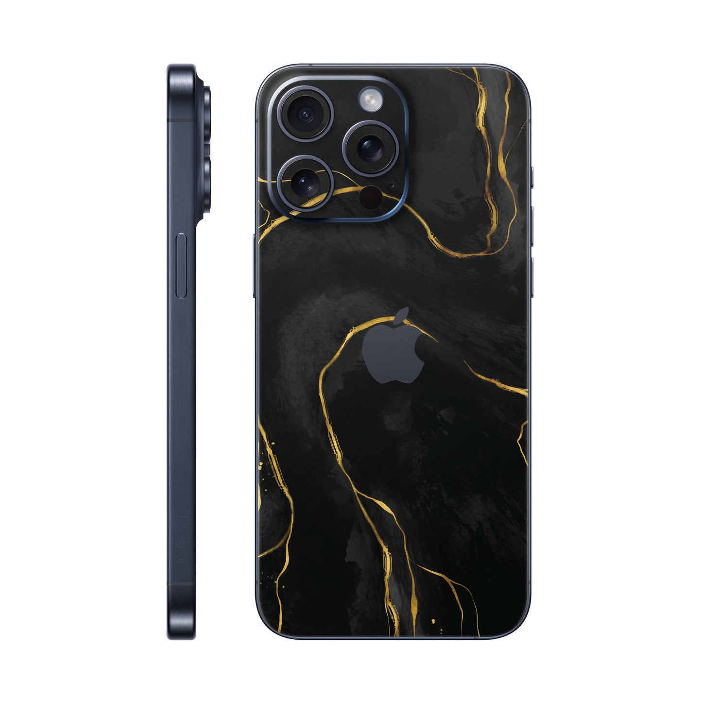 Folie de protectie iPhone 15 Pro Max, eSkins Signature, Skin Golden Onyx