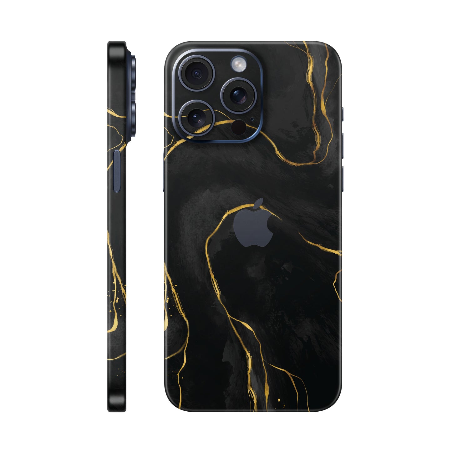 Folie de protectie iPhone 15 Pro Max, eSkins Signature, Skin Golden Onyx