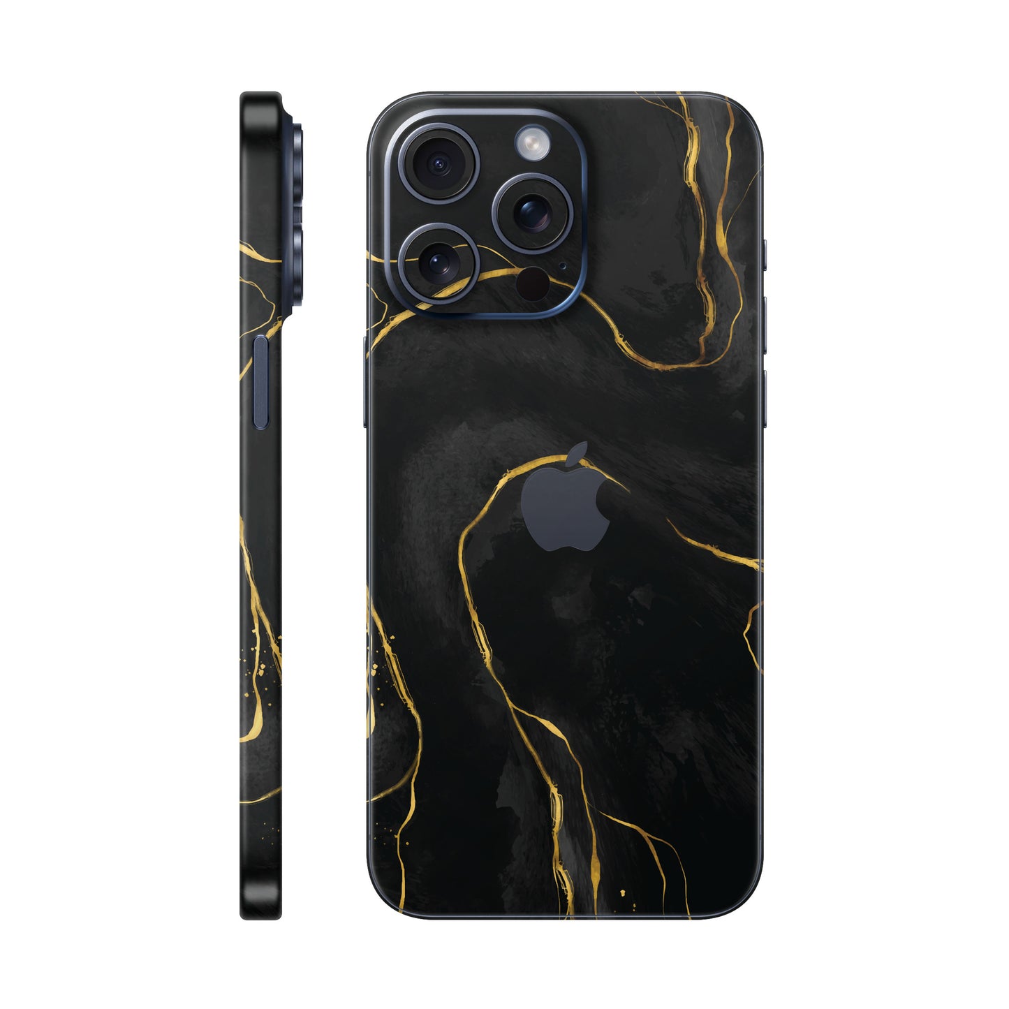 Folie de protectie iPhone 15 Pro Max, eSkins Signature, Skin Golden Onyx