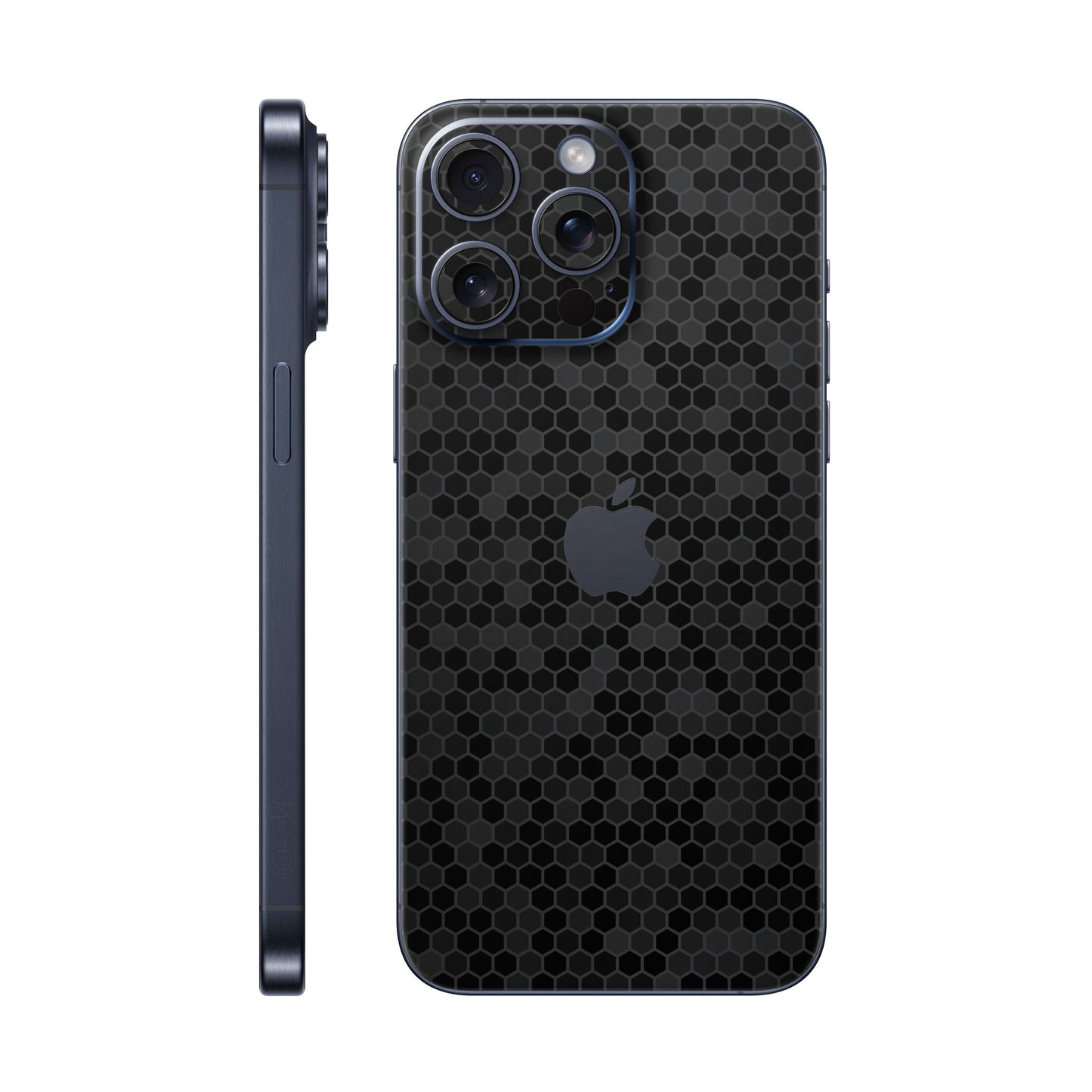 Folie de protectie iPhone 15 Pro Max, eSkins Elegans, Skin Honeycomb Negru