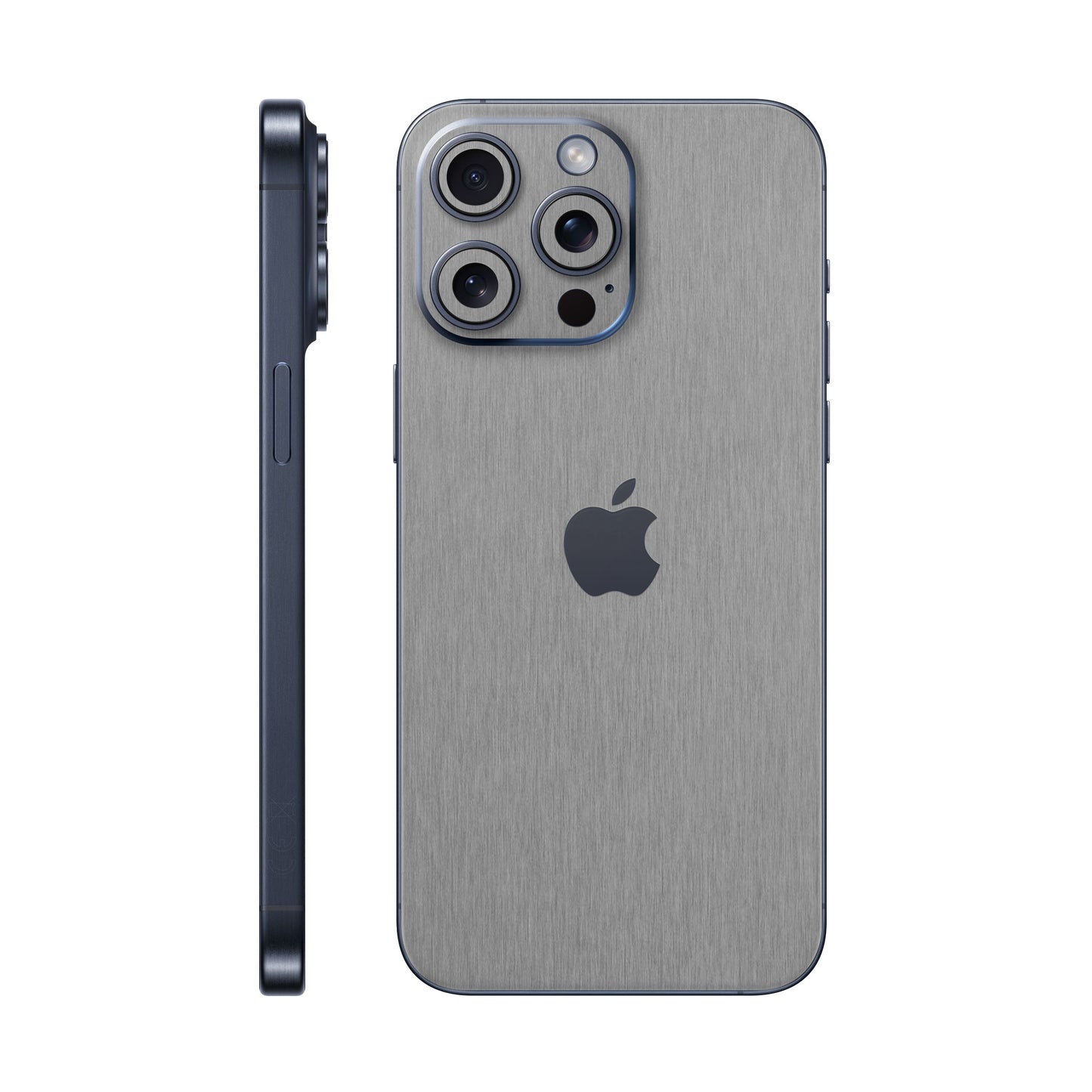 Folie de protectie iPhone 15 Pro Max, eSkins Elegans, Skin Metalic Grafit